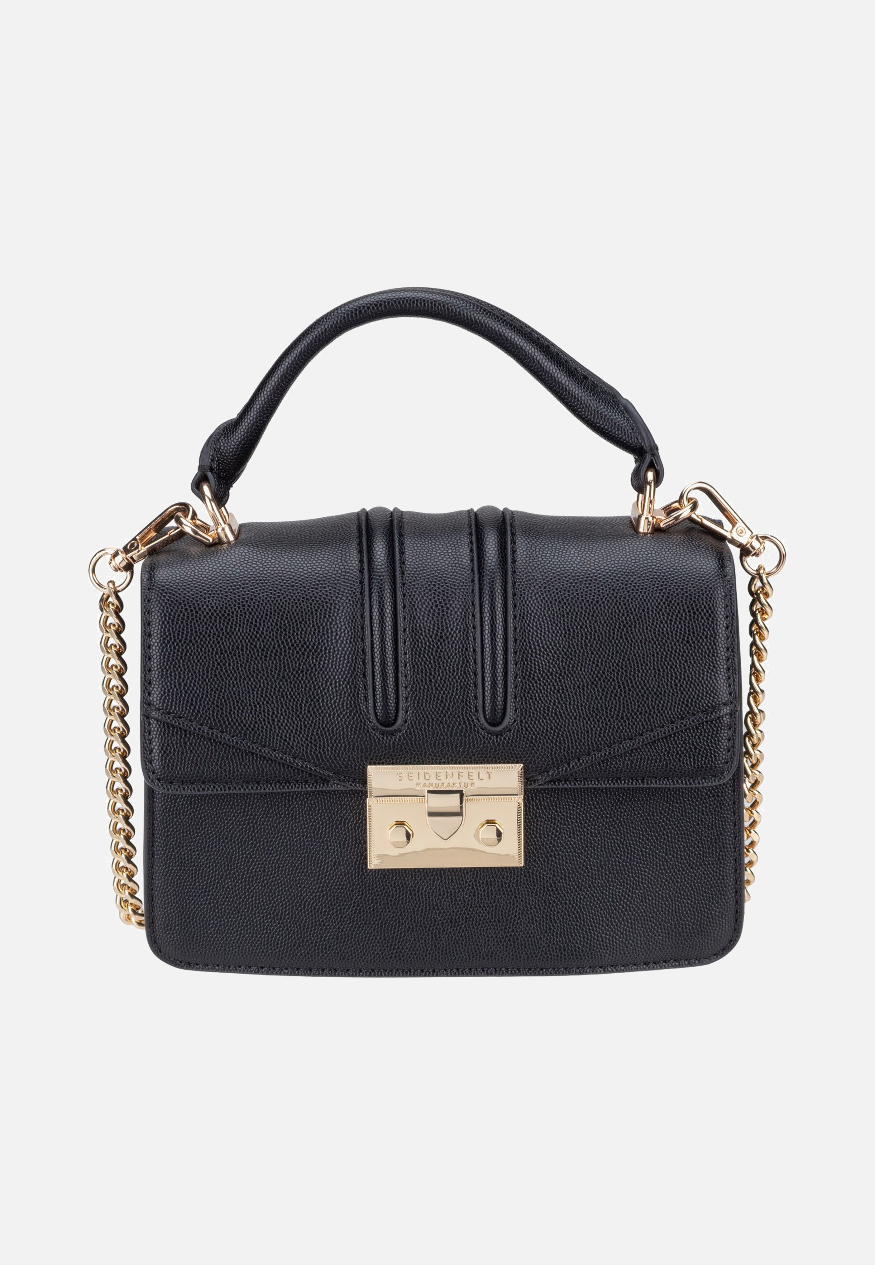 Seidenfelt Roros Top Handle Black/Gold Evening Bag