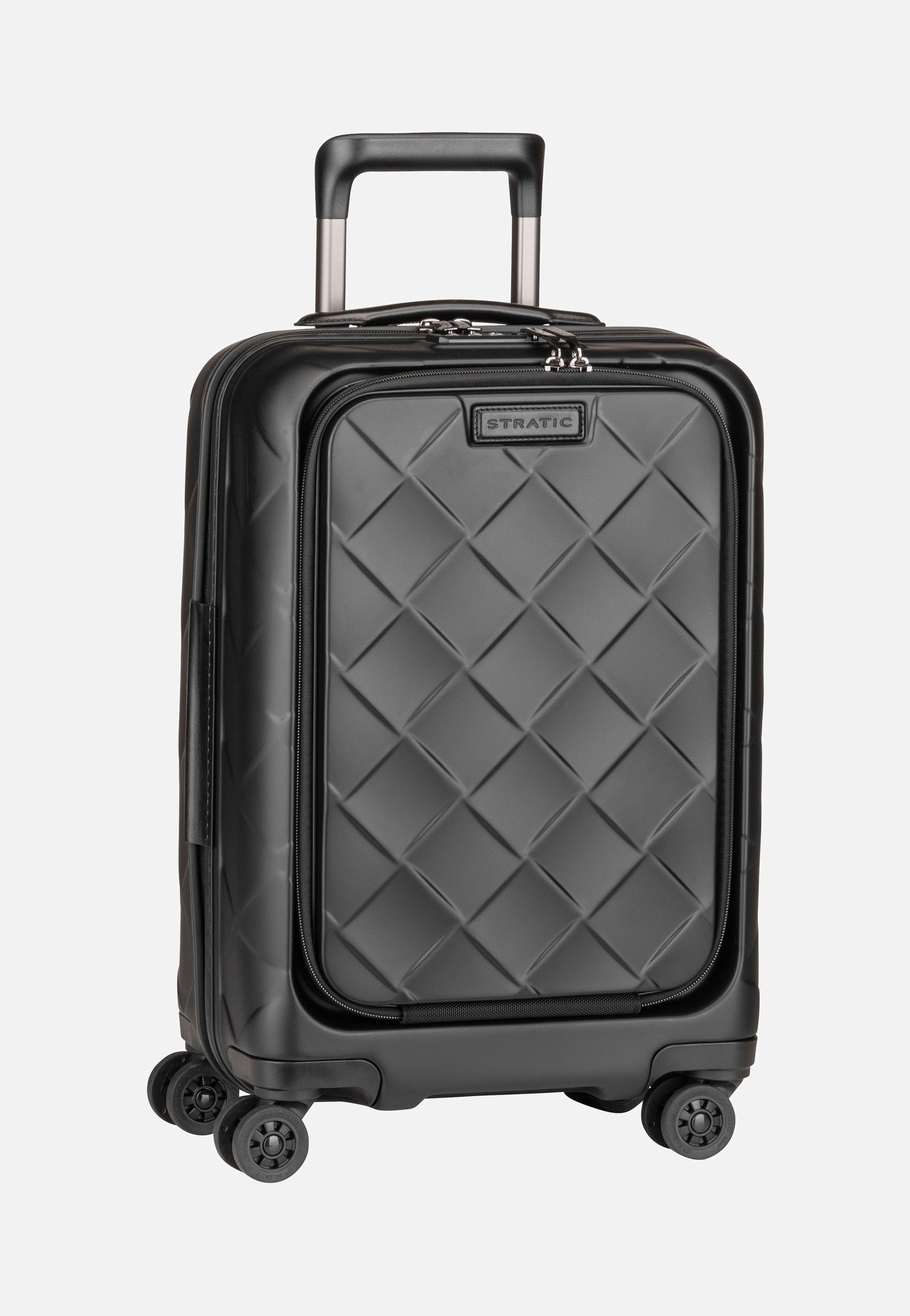 Stratic - Leather & More Trolley S Front Pocket Matt Black - Suitcase | Neutral-Image
