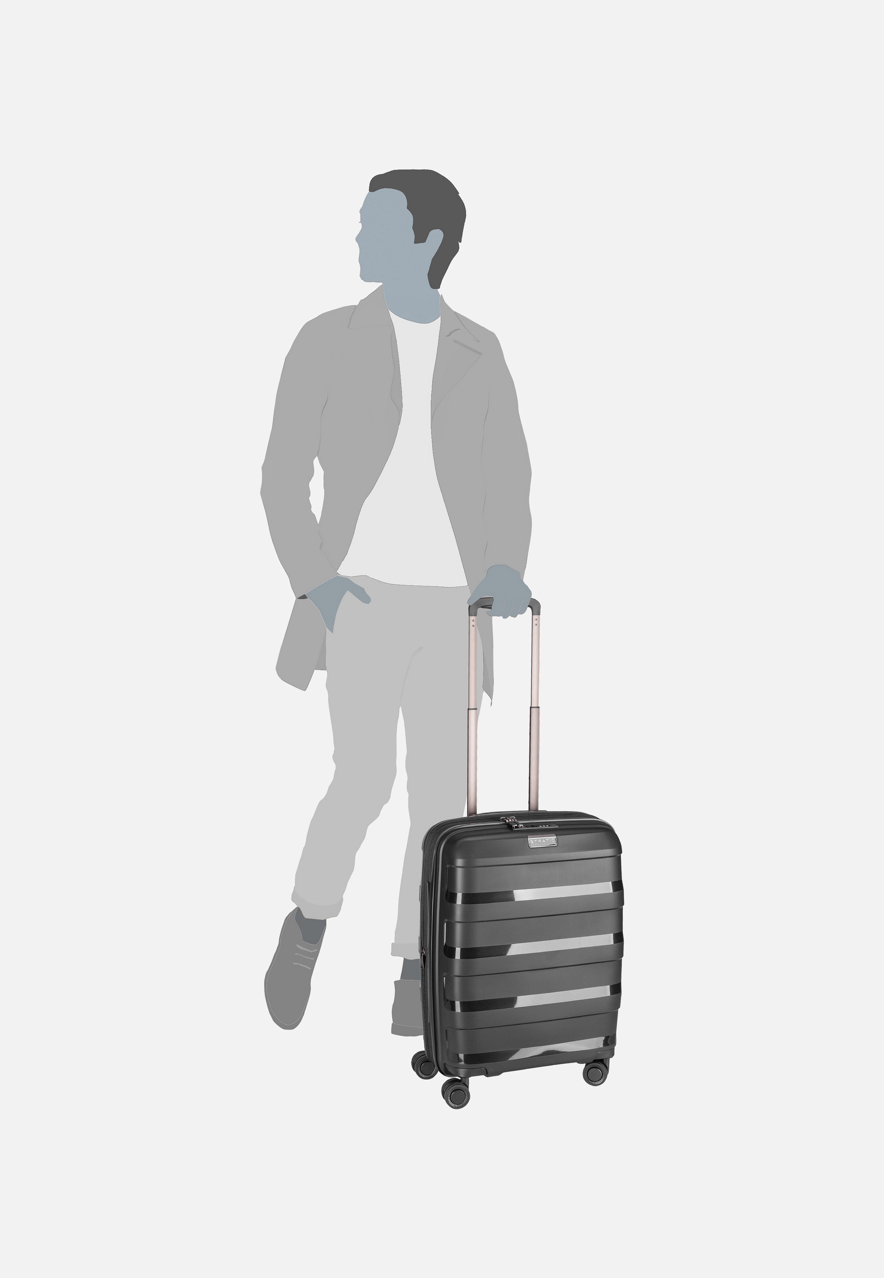 Stratic - Straw+ Trolley S Beige - Suitcase | Neutral-Image