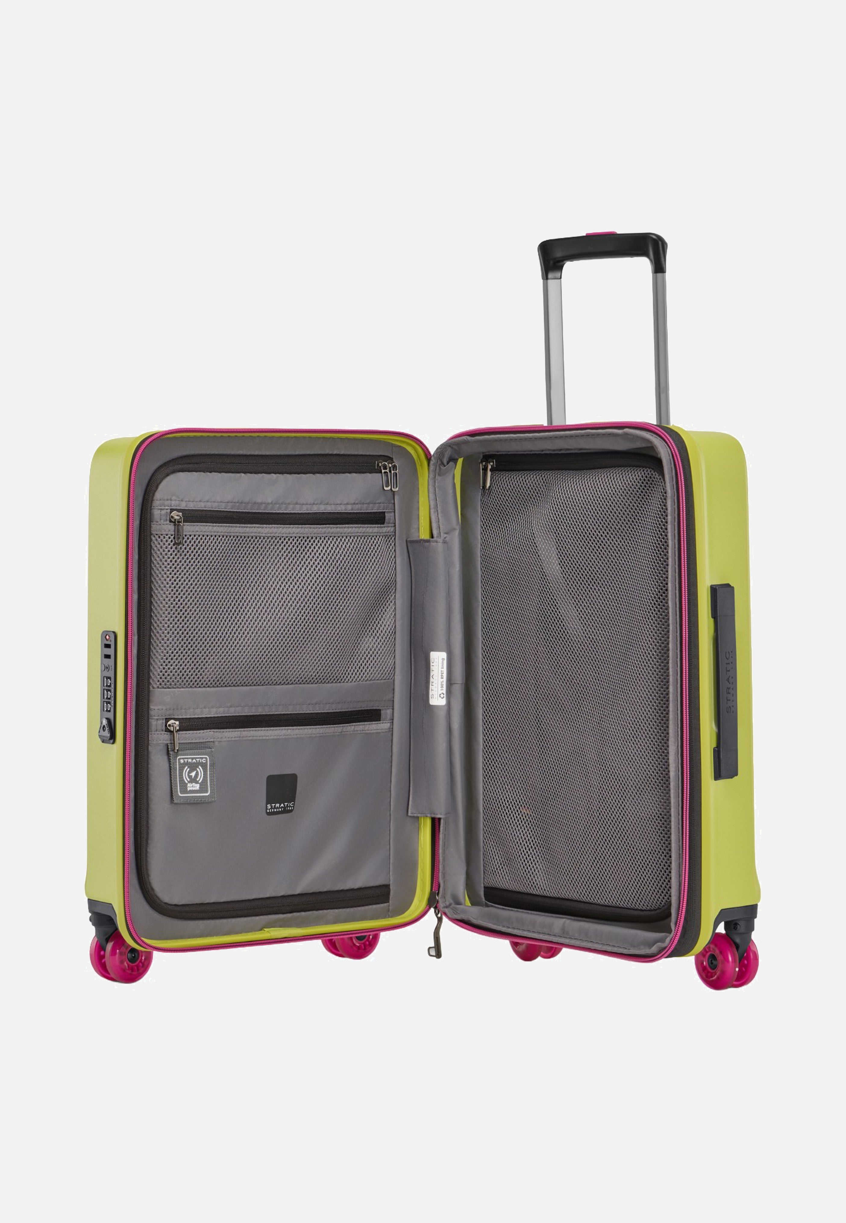 Stratic Buzz Trolley S Lime Green Suitcase