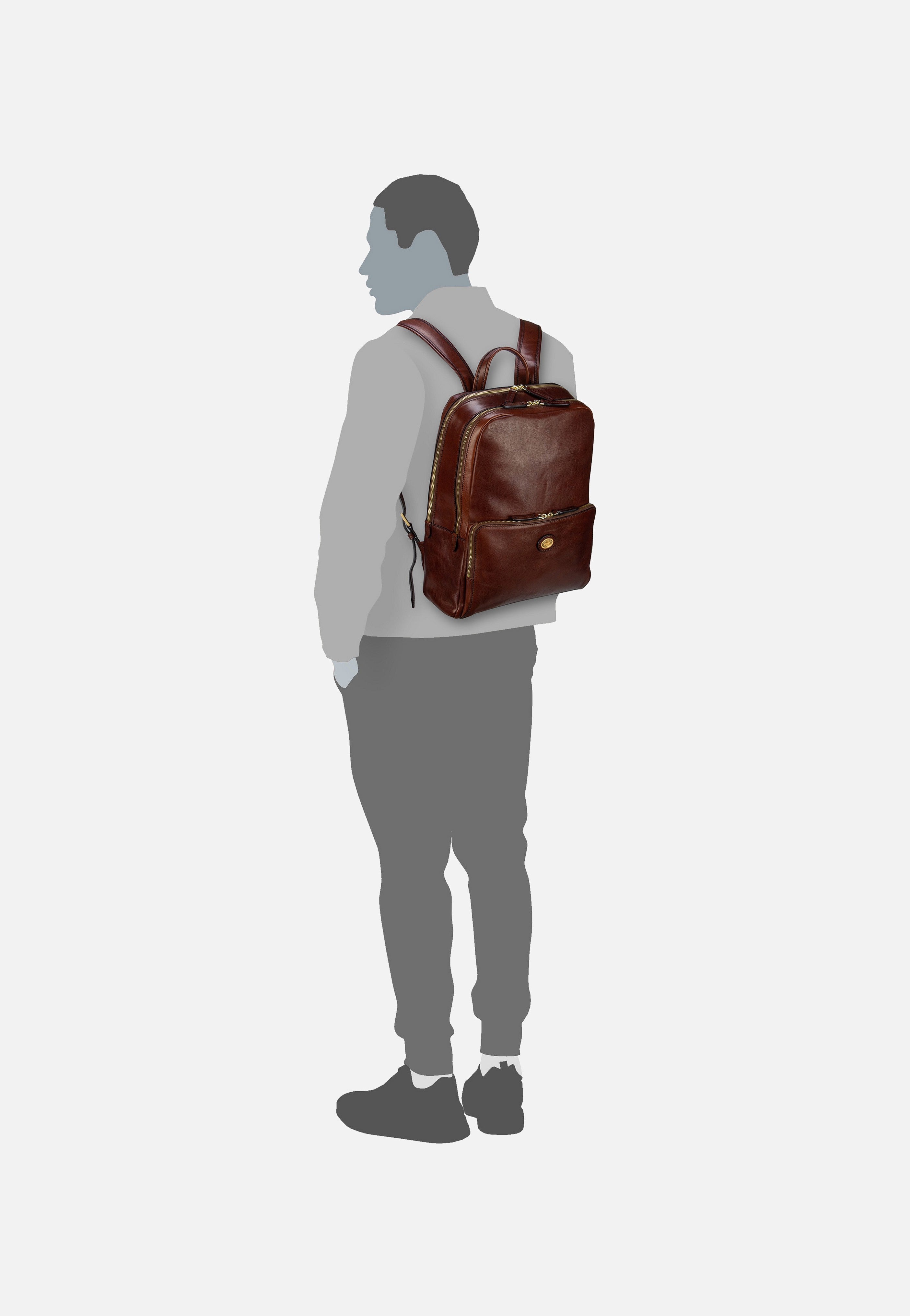 The Bridge - Story Uomo 4810 Marrone/Oro - Backpack | Men-Image