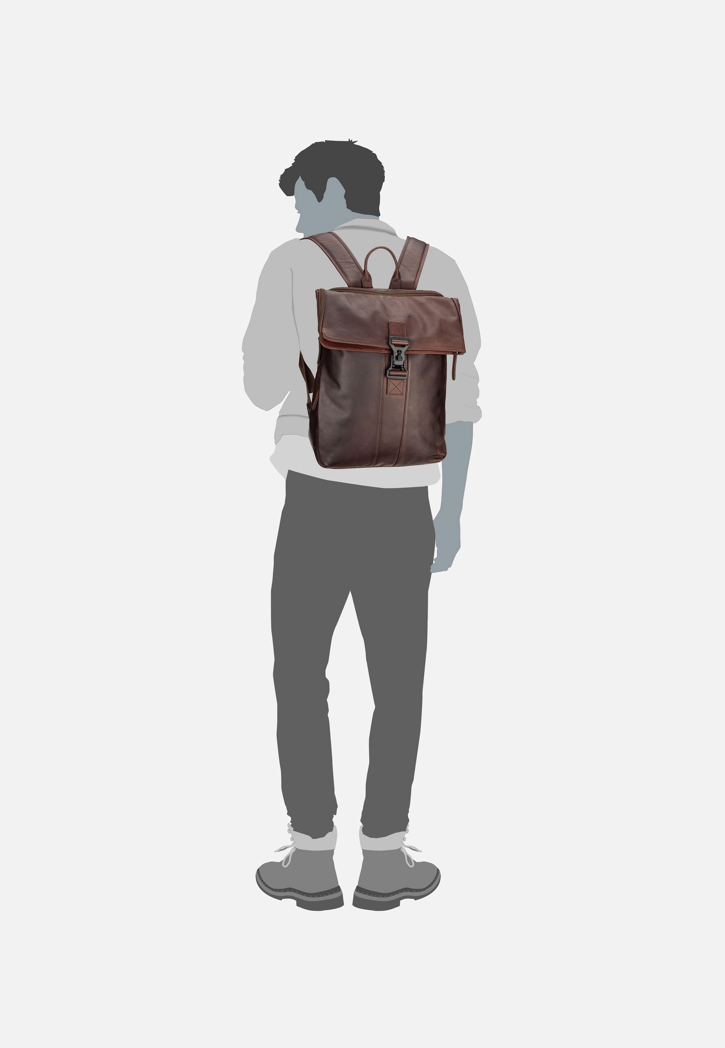 The Chesterfield Brand - Savona 0322 Brown - Rolltop Backpack | Men-Image