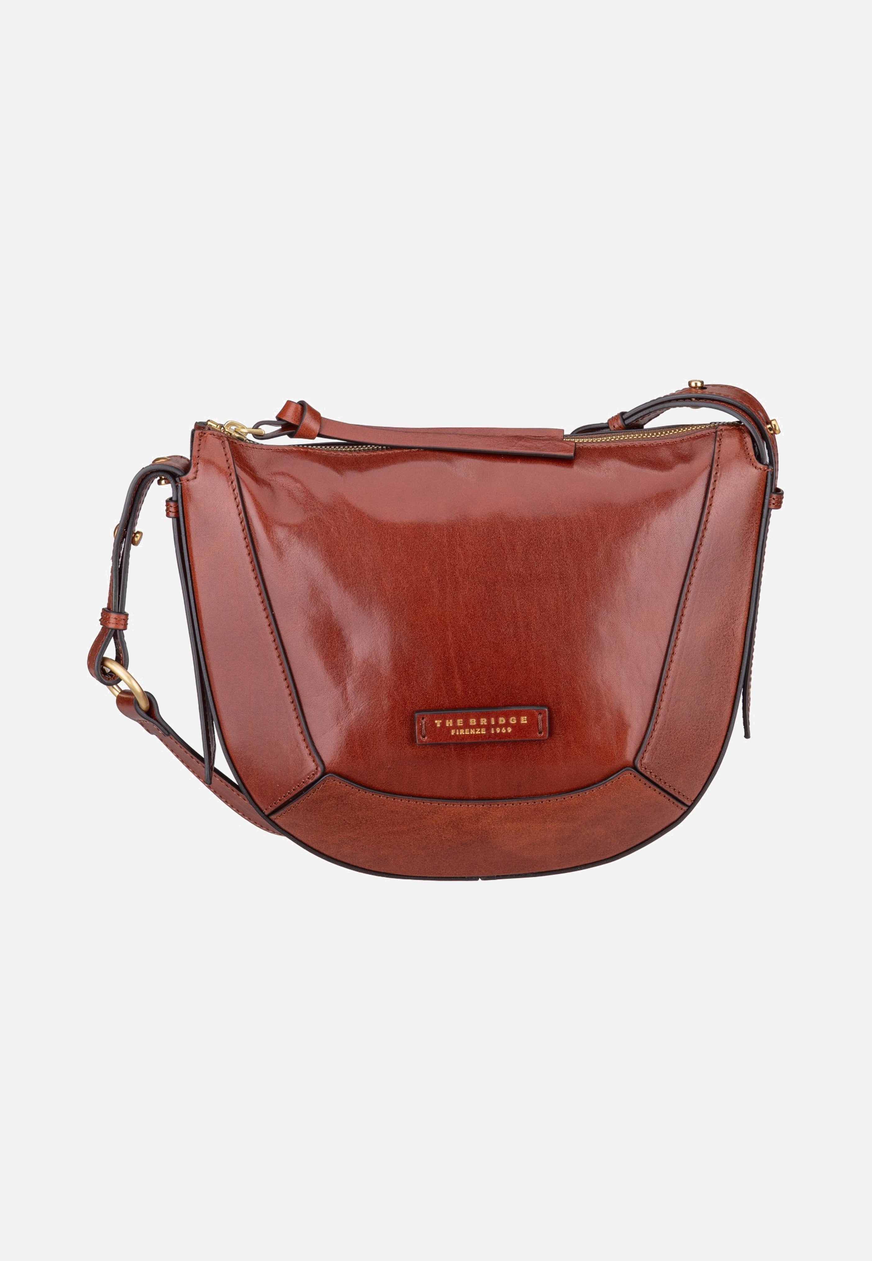 The Bridge Fedora Crossbody Marrone/Oro Umhängetasche