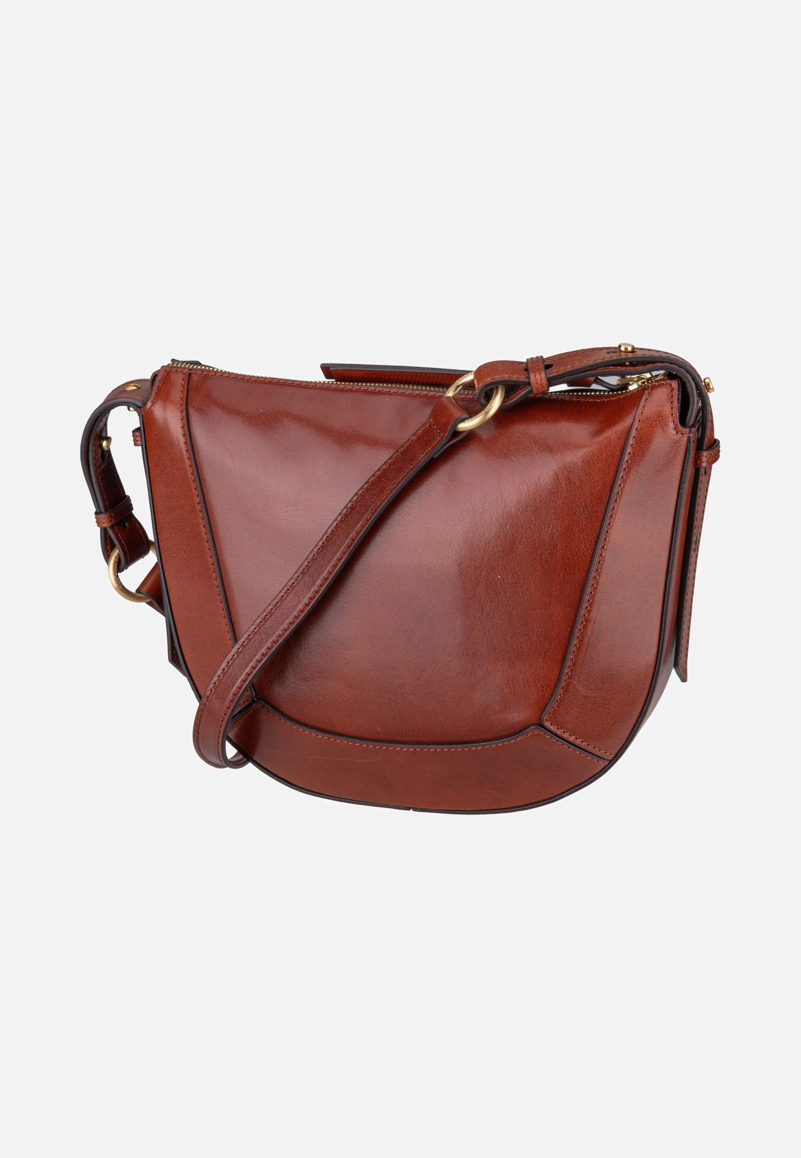 The Bridge Fedora Crossbody Marrone/Oro Umhängetasche