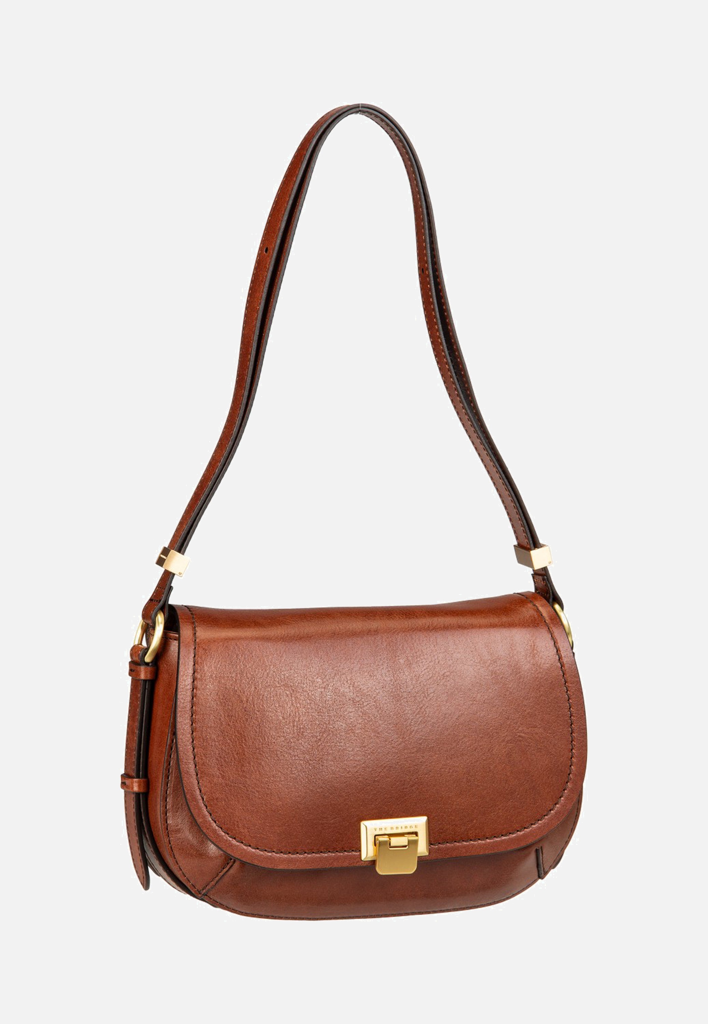 The Bridge Federica Crossbody Marrone/Oro Schultertasche