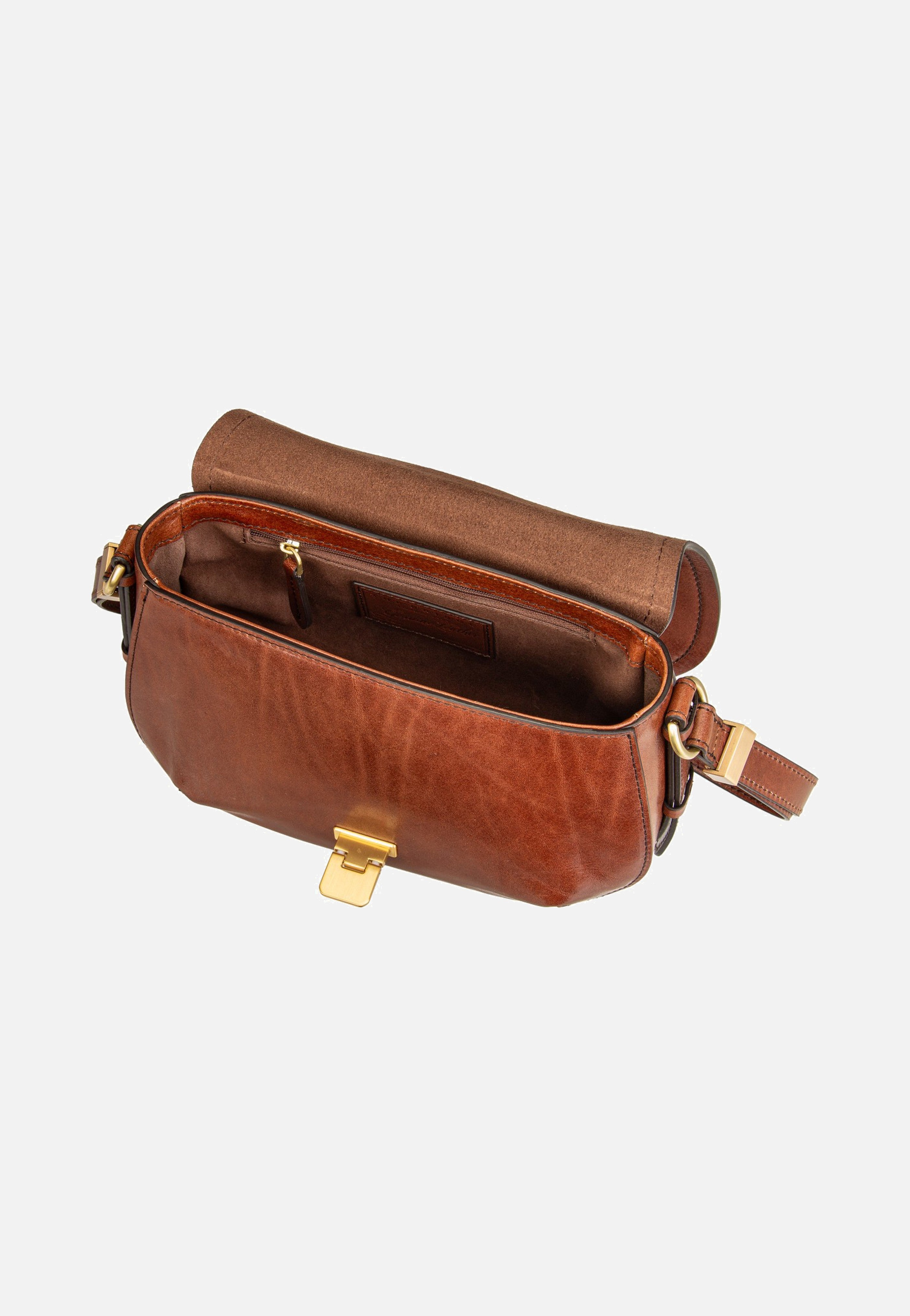 The Bridge Federica Crossbody Marrone/Oro Schultertasche