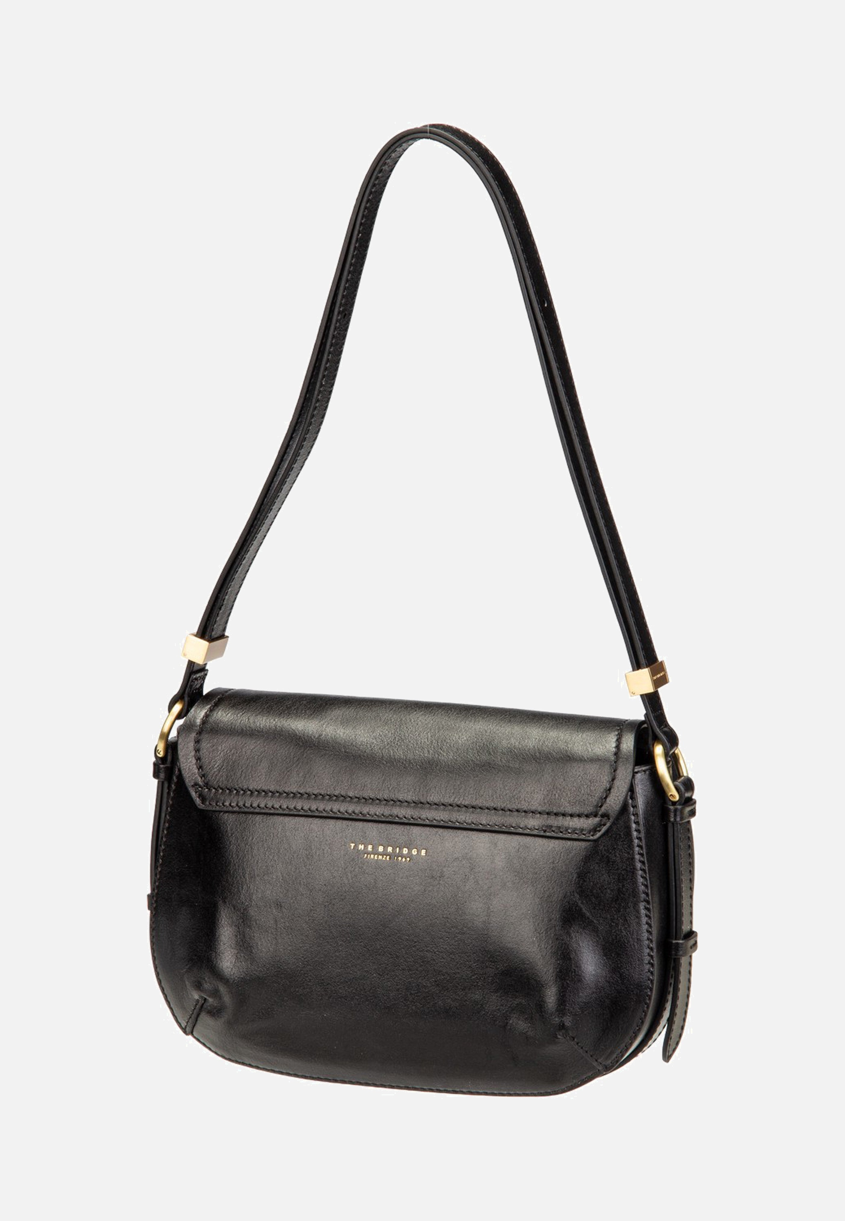 The Bridge Federica Crossbody Nero/Oro Umhängetasche