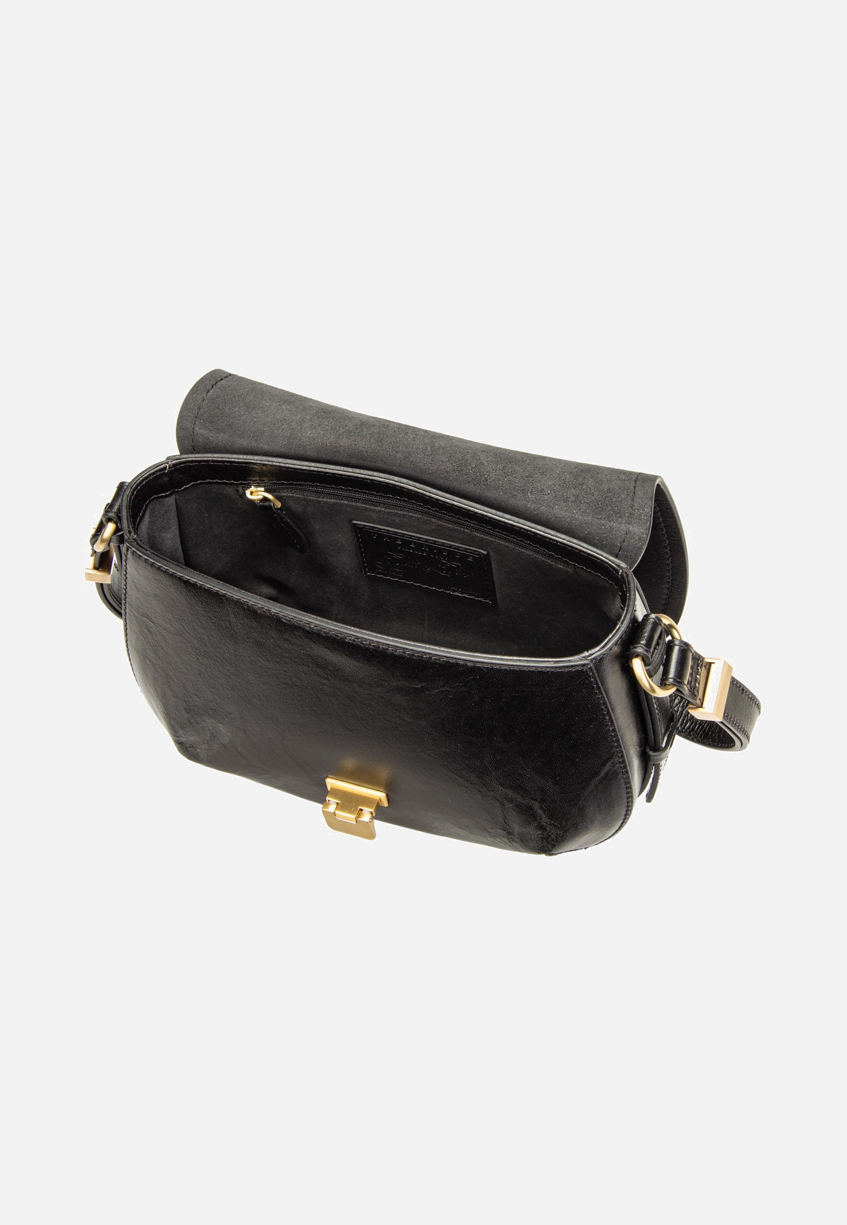 The Bridge Federica Crossbody Nero/Oro Umhängetasche