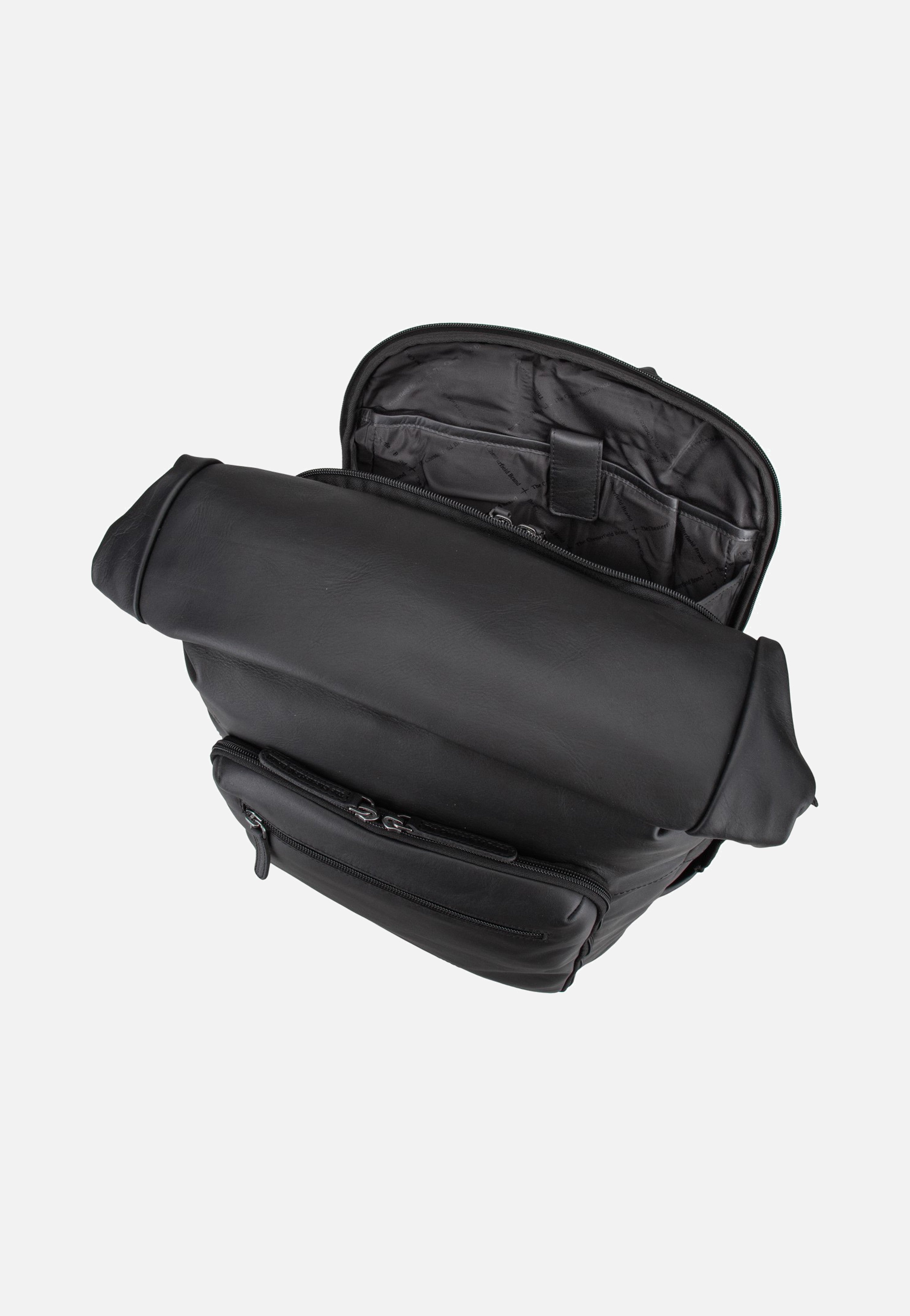 The Chesterfield Brand Remo 0713 Black Rolltop Rucksack
