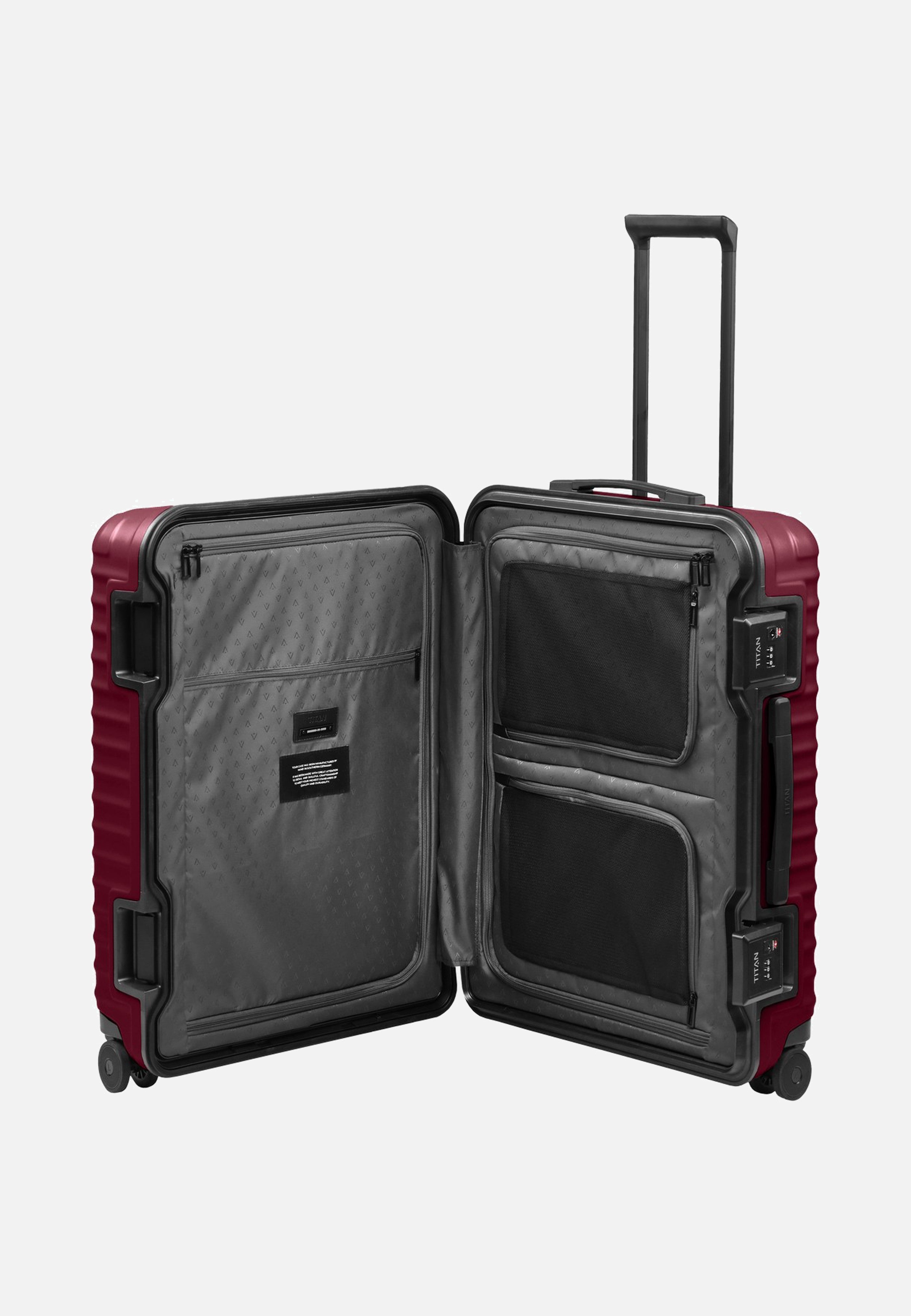 Titan OVERSEAS 4w Trolley M+ Emberwood Red Suitcase