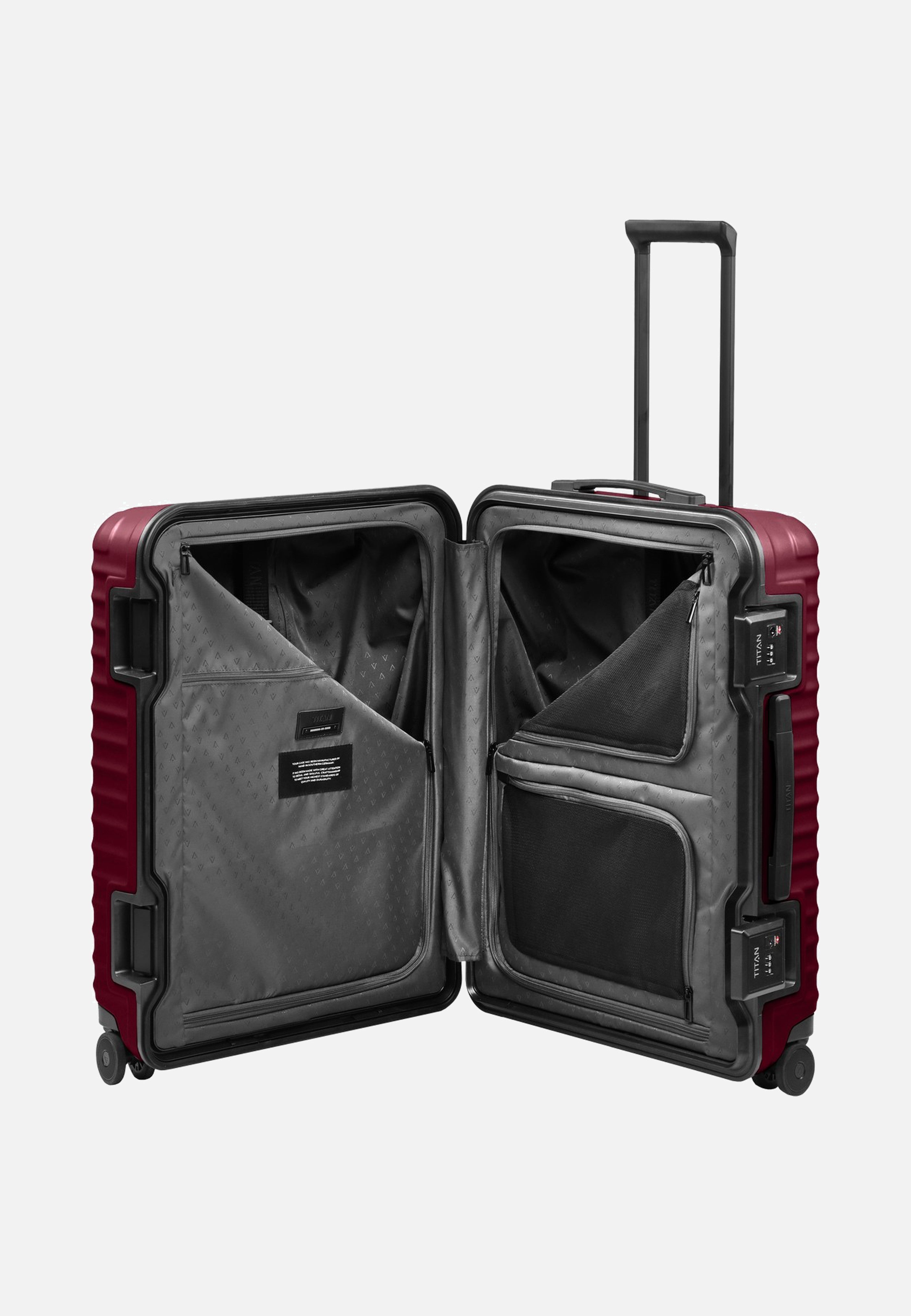 Titan OVERSEAS 4w Trolley M+ Emberwood Red Suitcase