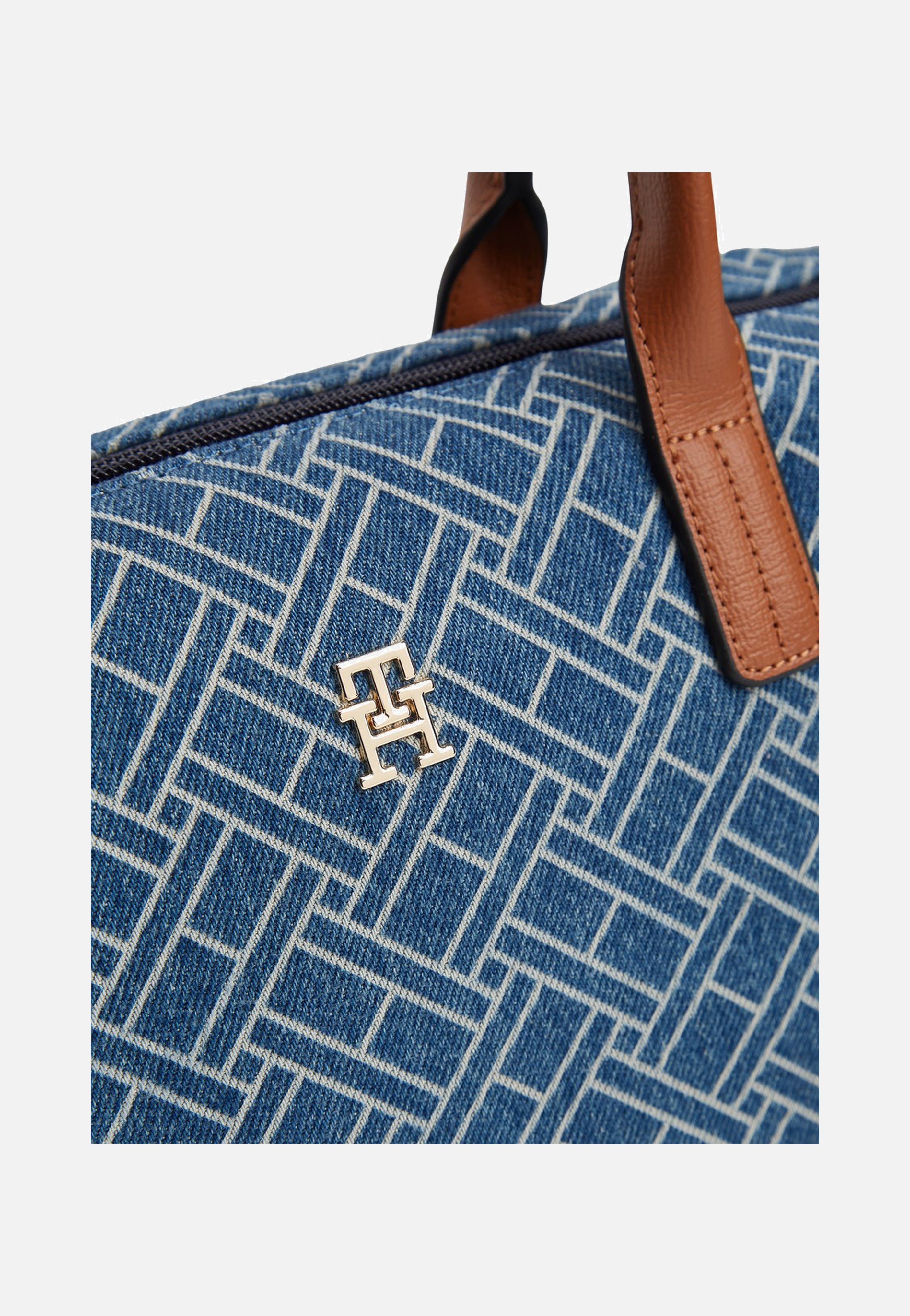 Tommy Hilfiger Popette Mini Tote Denim Flag Blue Denim Tote Bag