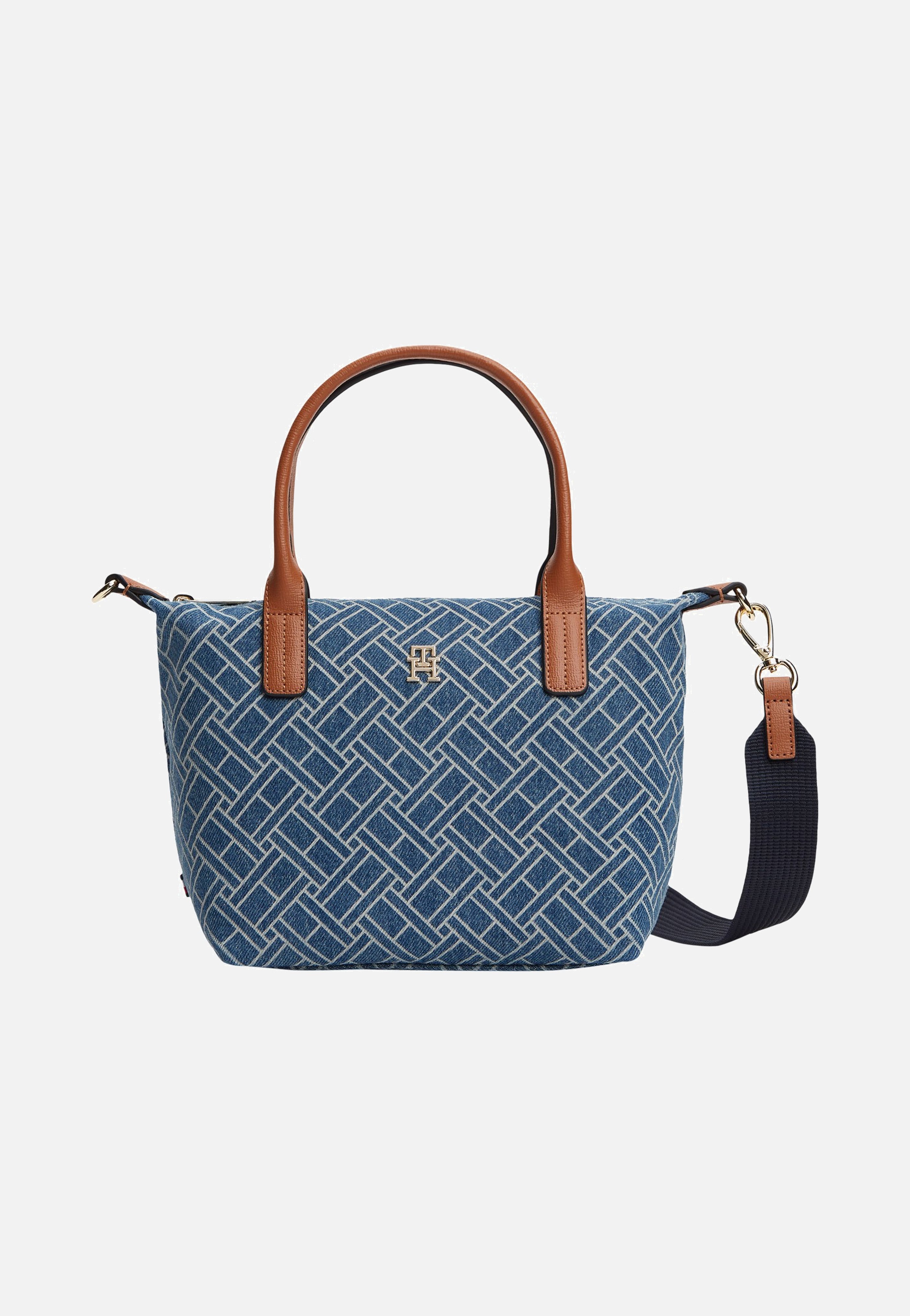 Tommy Hilfiger Popette Mini Tote Denim Flag Blue Denim Tote Bag