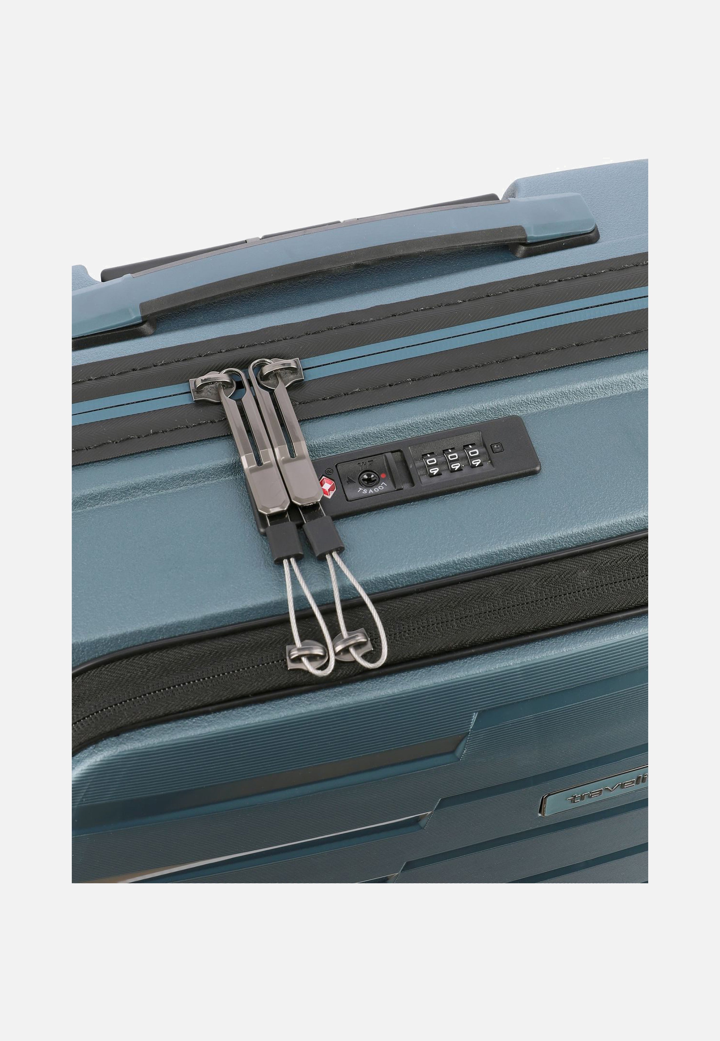travelite - Air Base 4-Rad Trolley S Vortasche Eisblau - Suitcase | Neutral-Image
