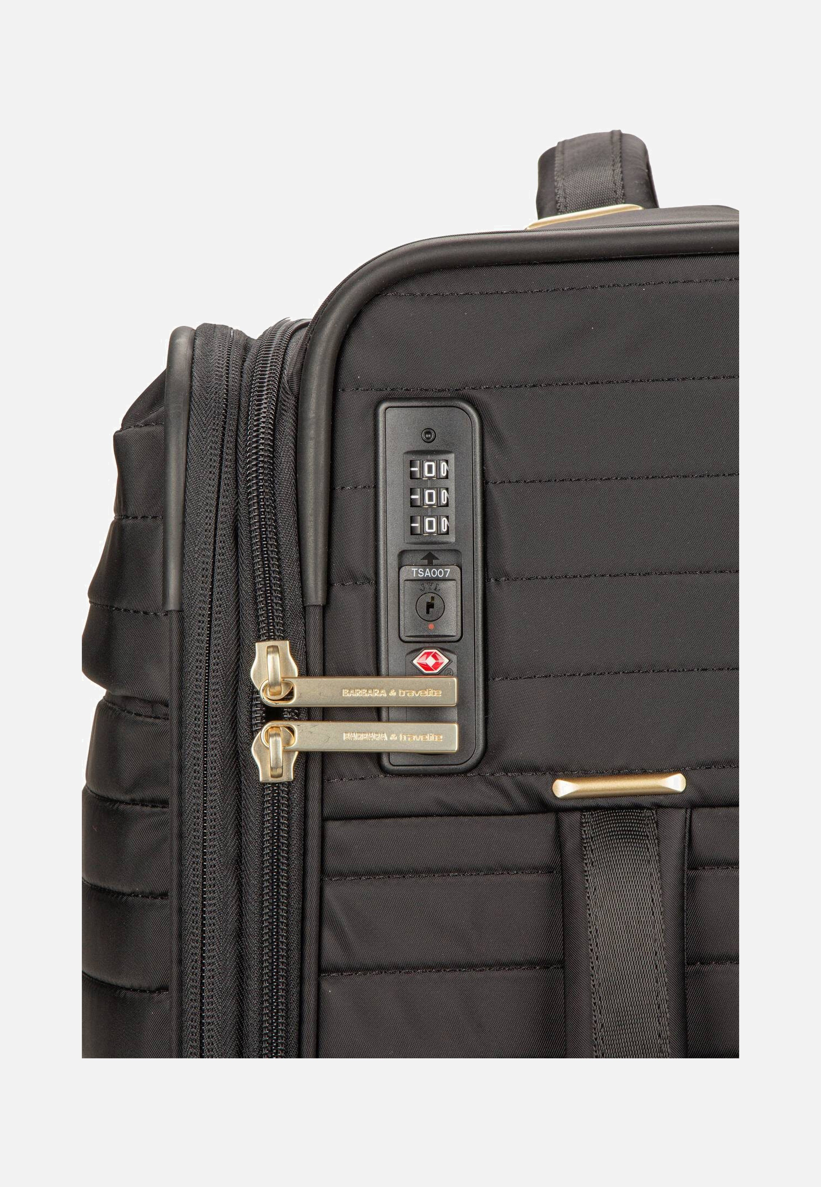 travelite - Barbara Stepp 4W Trolley S Exp Black - Suitcase | Women-Image