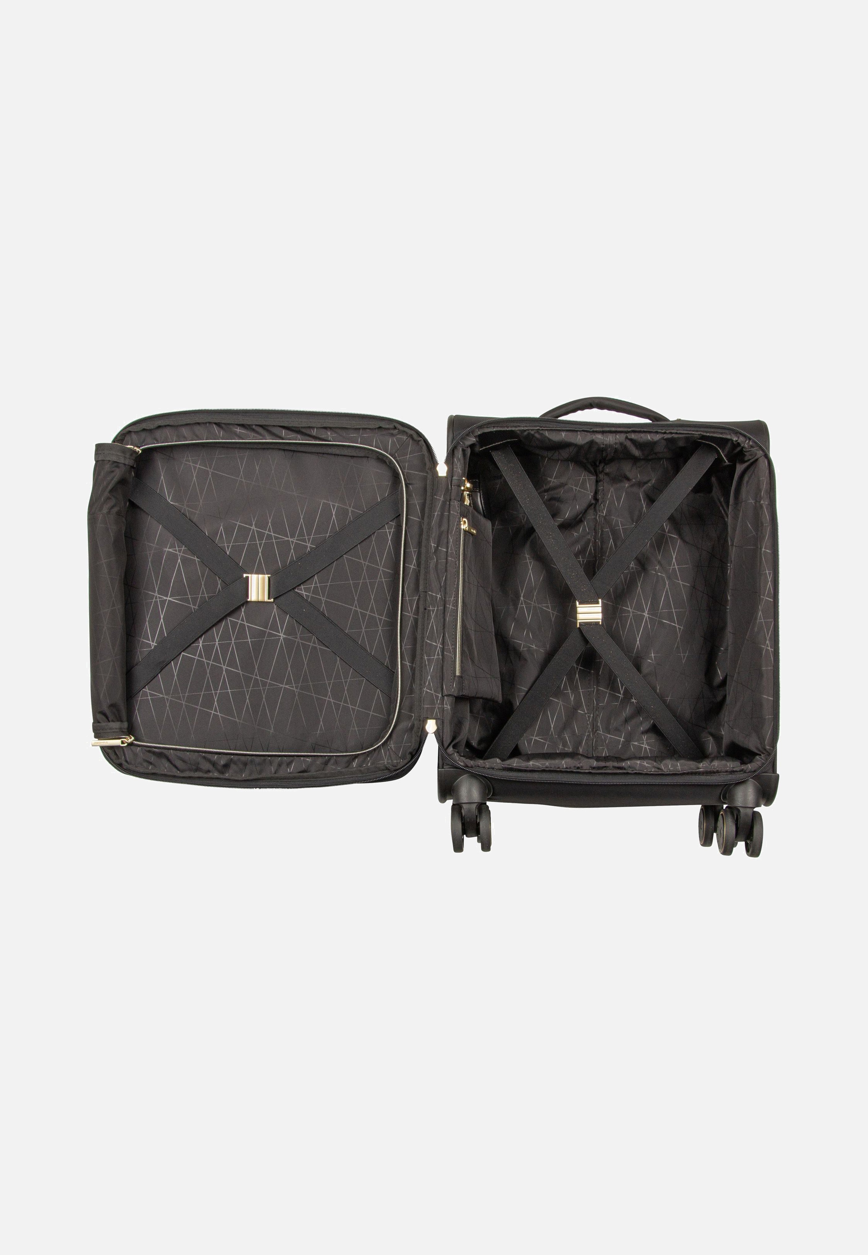 travelite - Barbara Stepp 4W Trolley S Exp Black - Suitcase | Women-Image