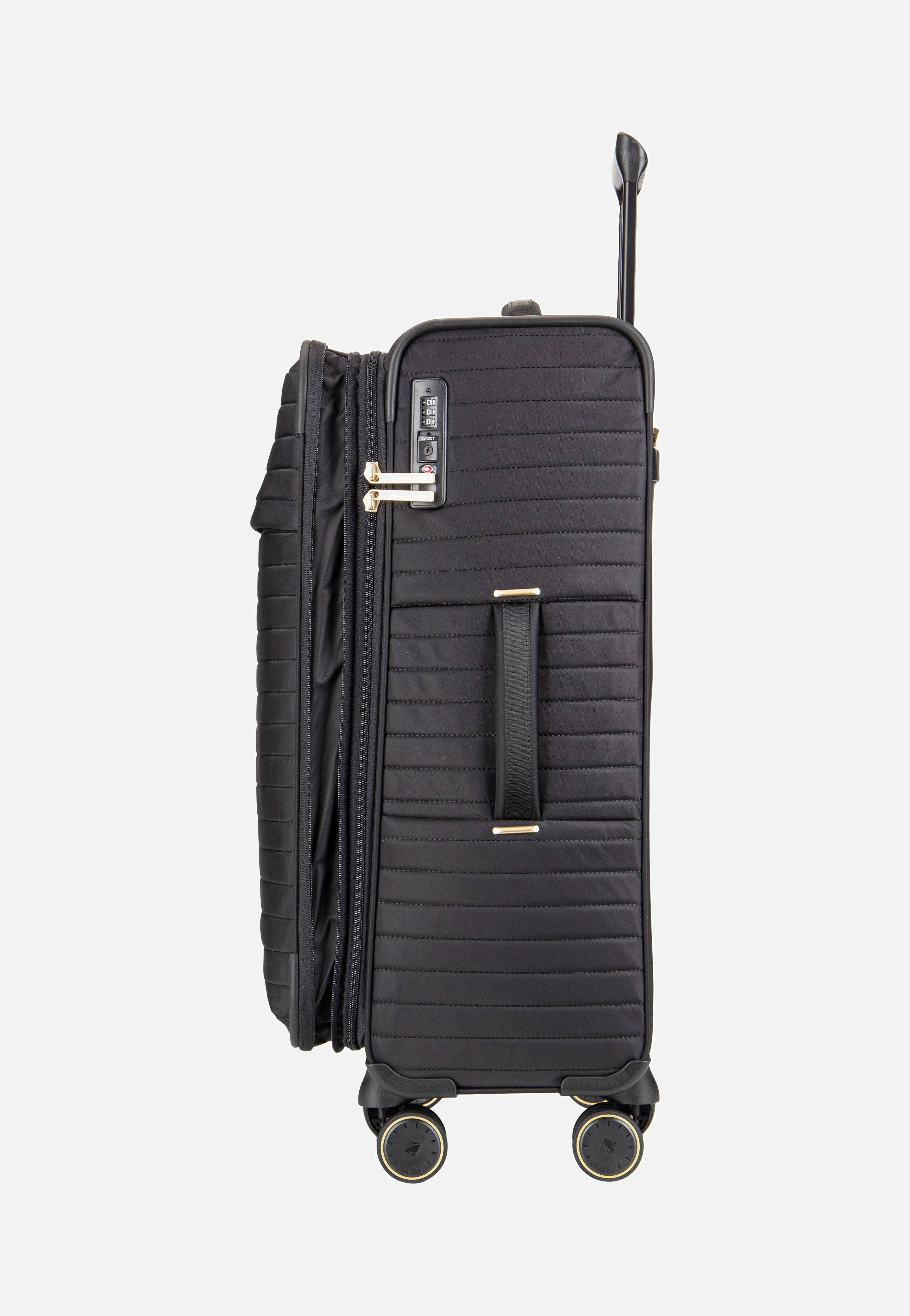 travelite - Barbara Stepp 4W Trolley M Exp Black - Suitcase | Women-Image