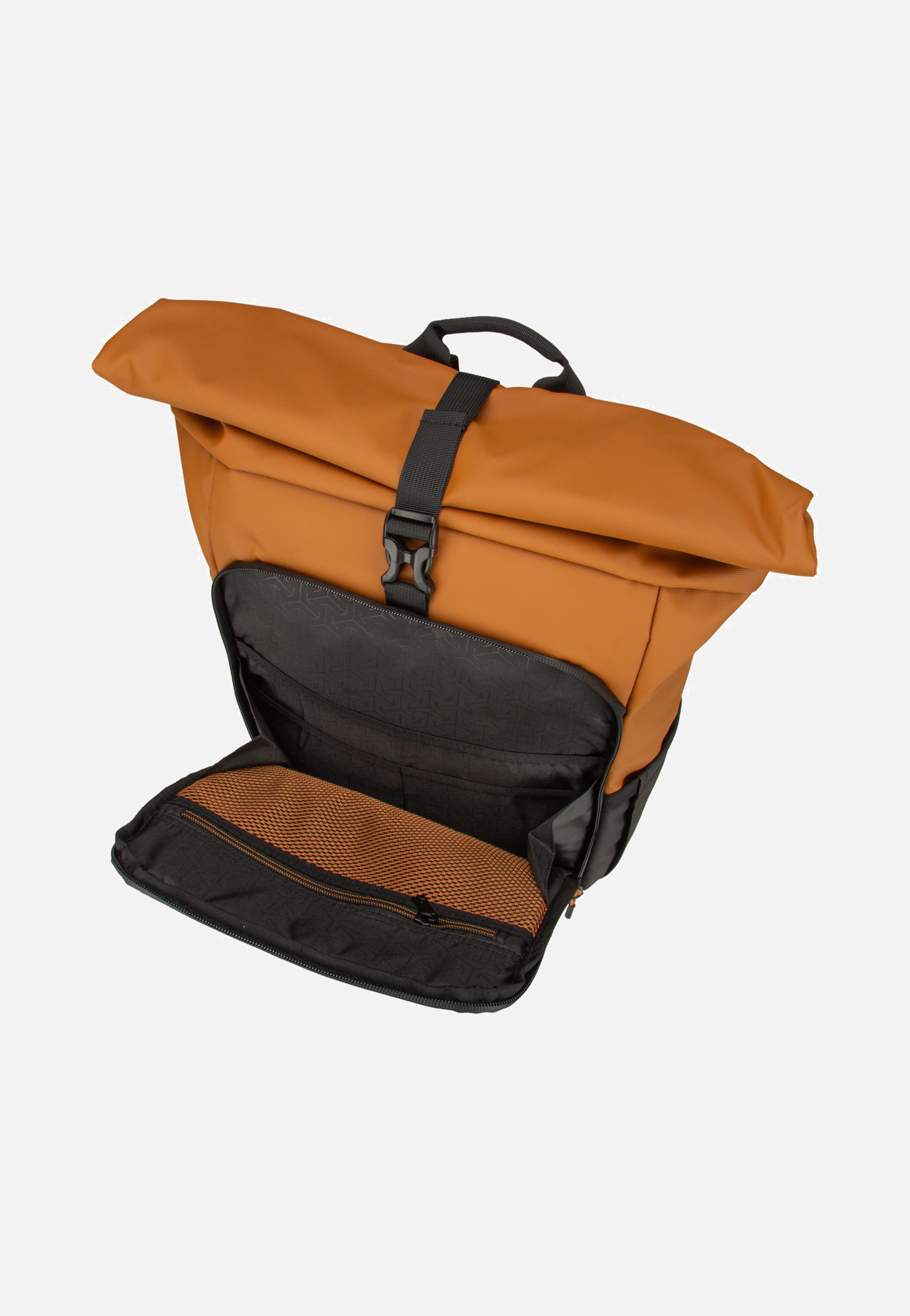 travelite Briize Backpack M Roll-Up Curry Rucksack