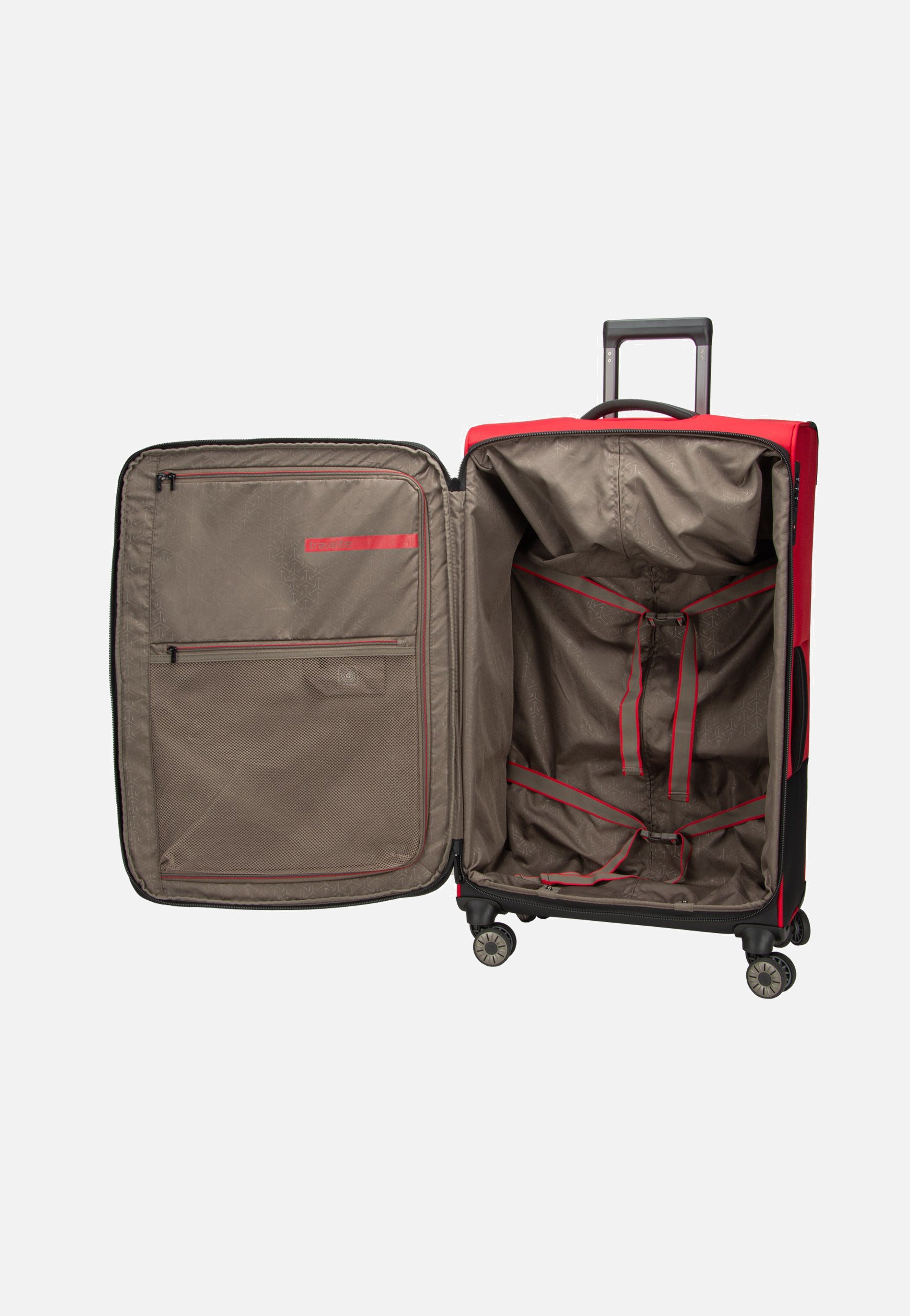 travelite Crosslite 4W Trolley L Exp. Red Koffer