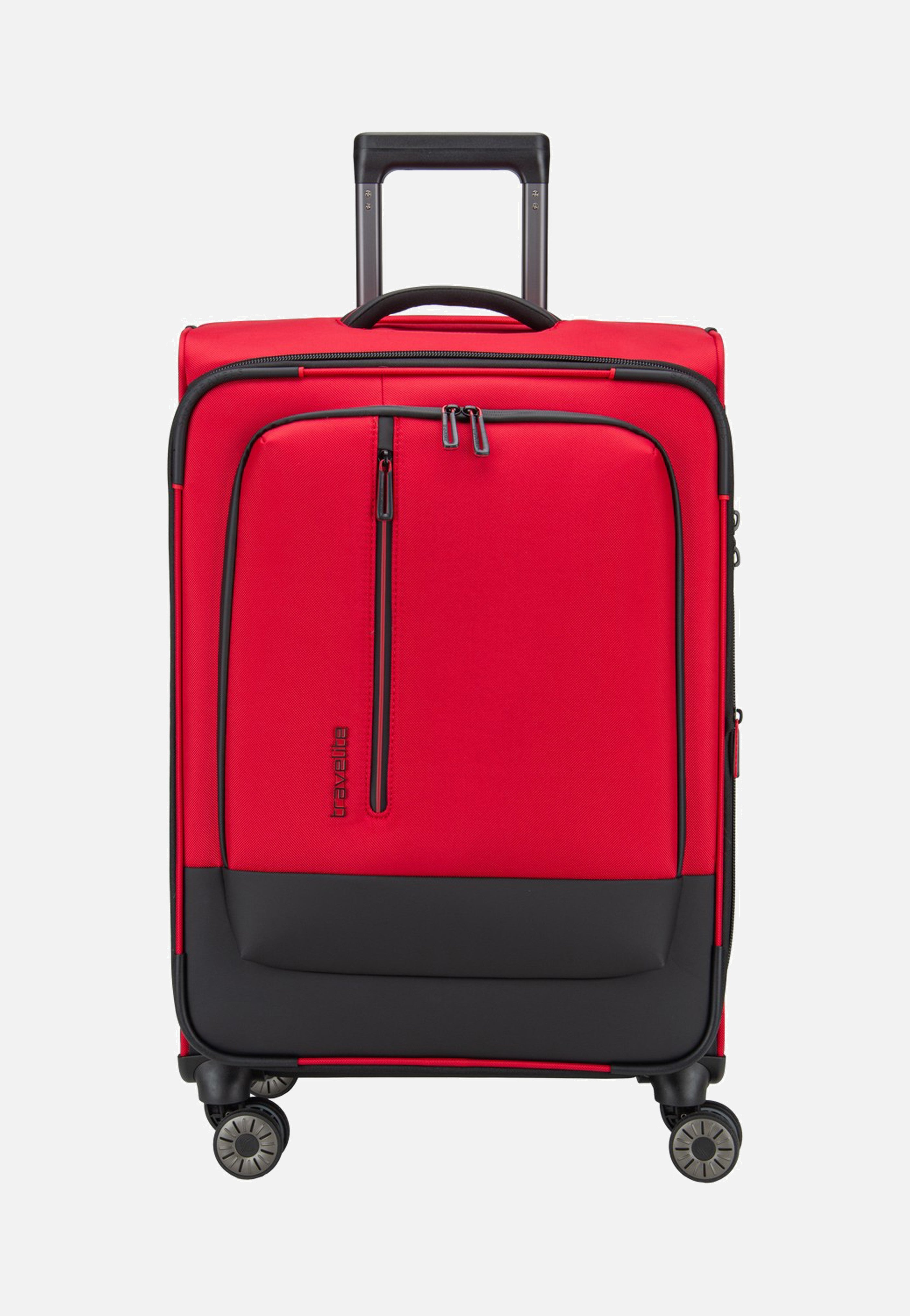 travelite Crosslite 4W Trolley M Exp. Red Koffer