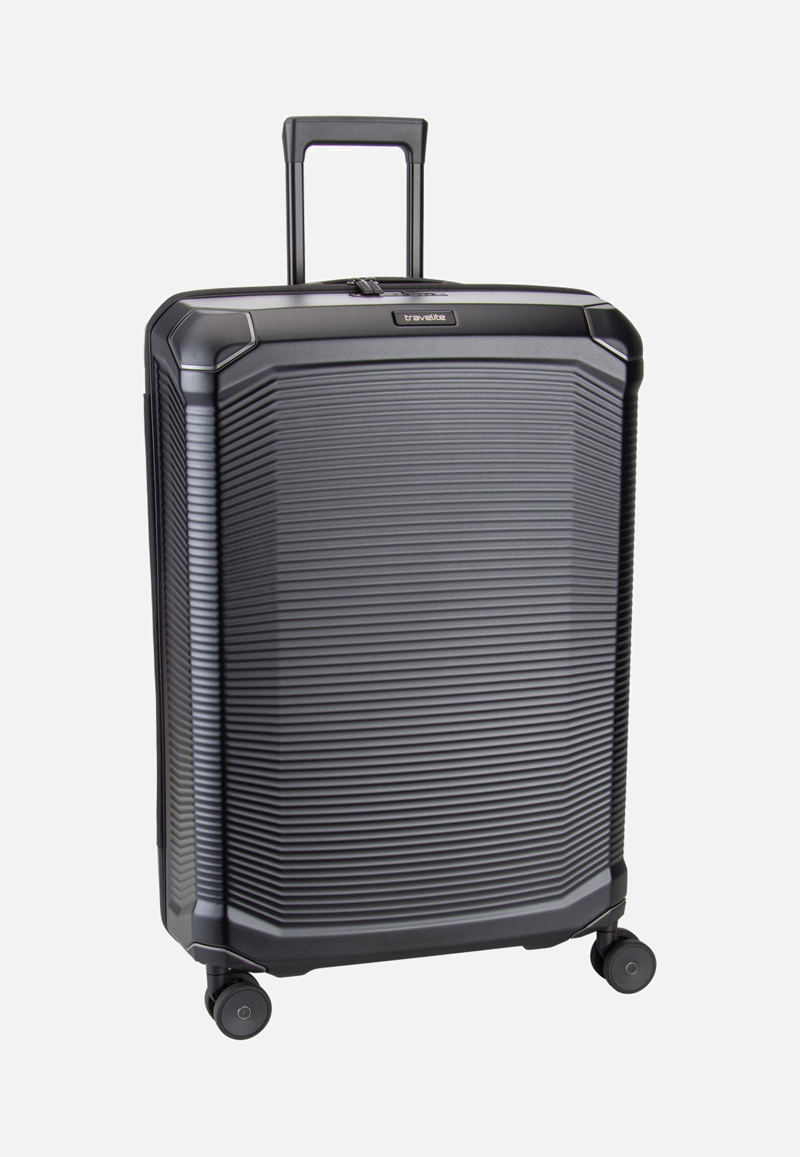 travelite Millennium Trolley 4W L Black Suitcase