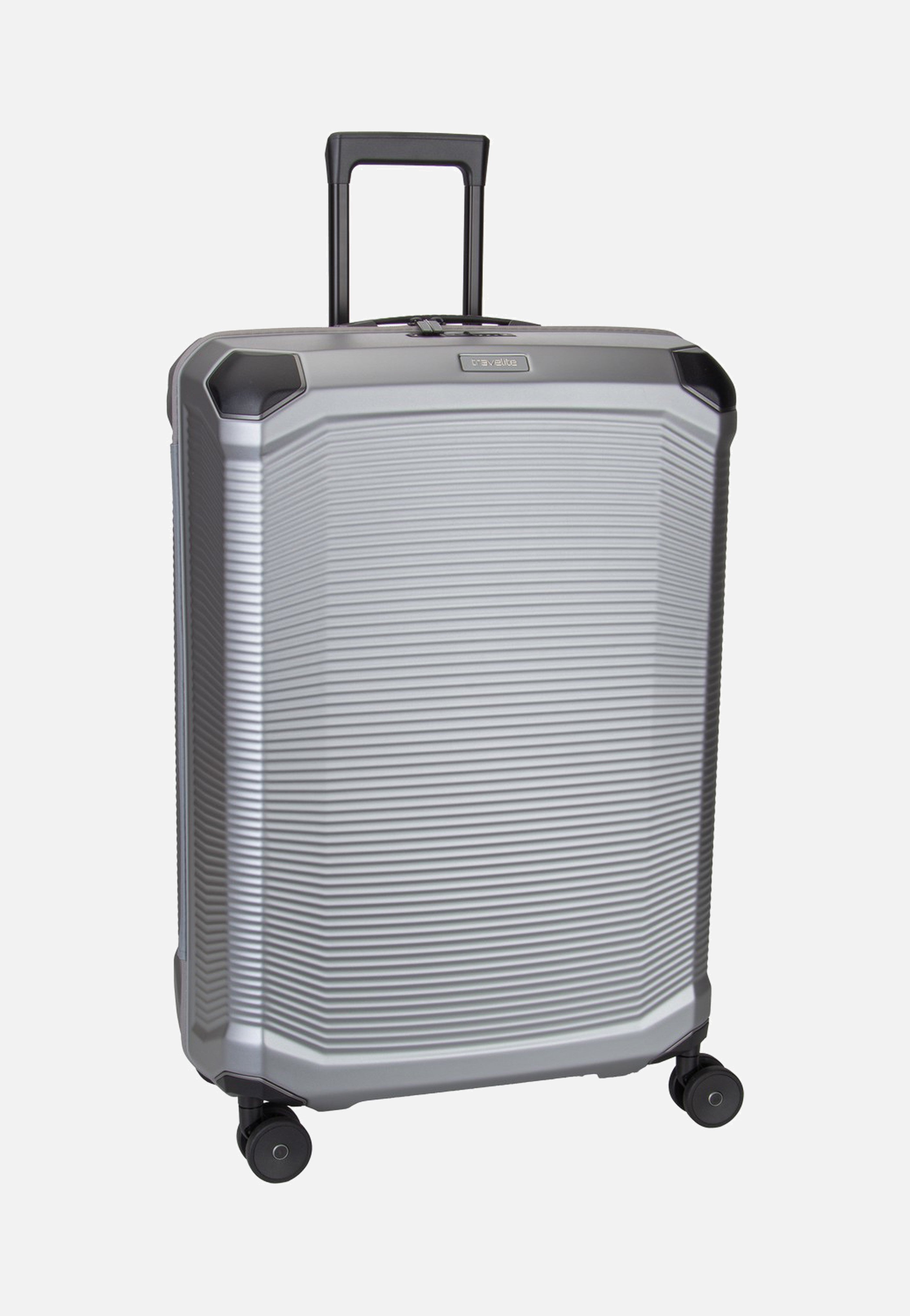 travelite Millennium Trolley 4W L Silver Suitcase