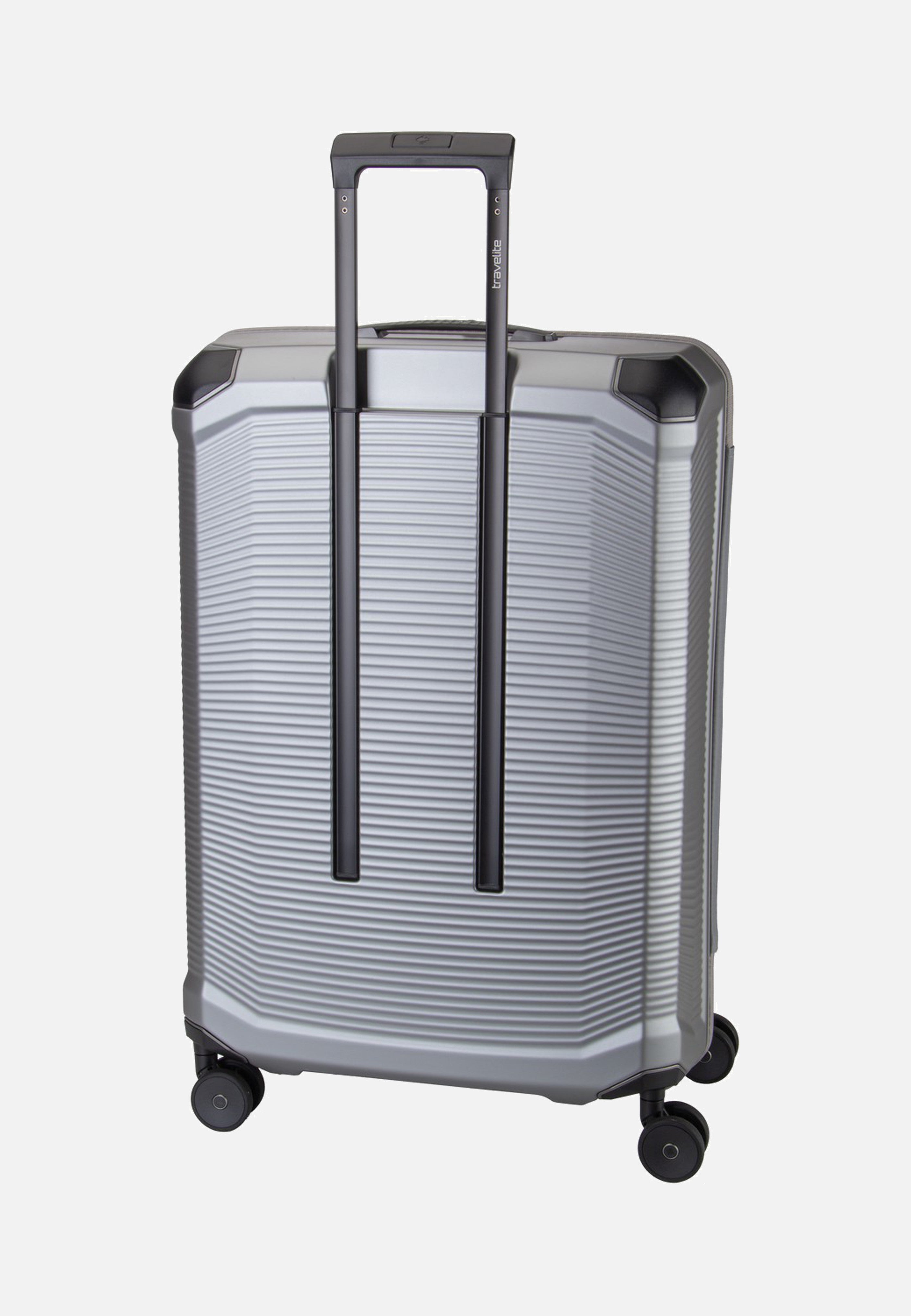 travelite Millennium Trolley 4W L Silver Suitcase