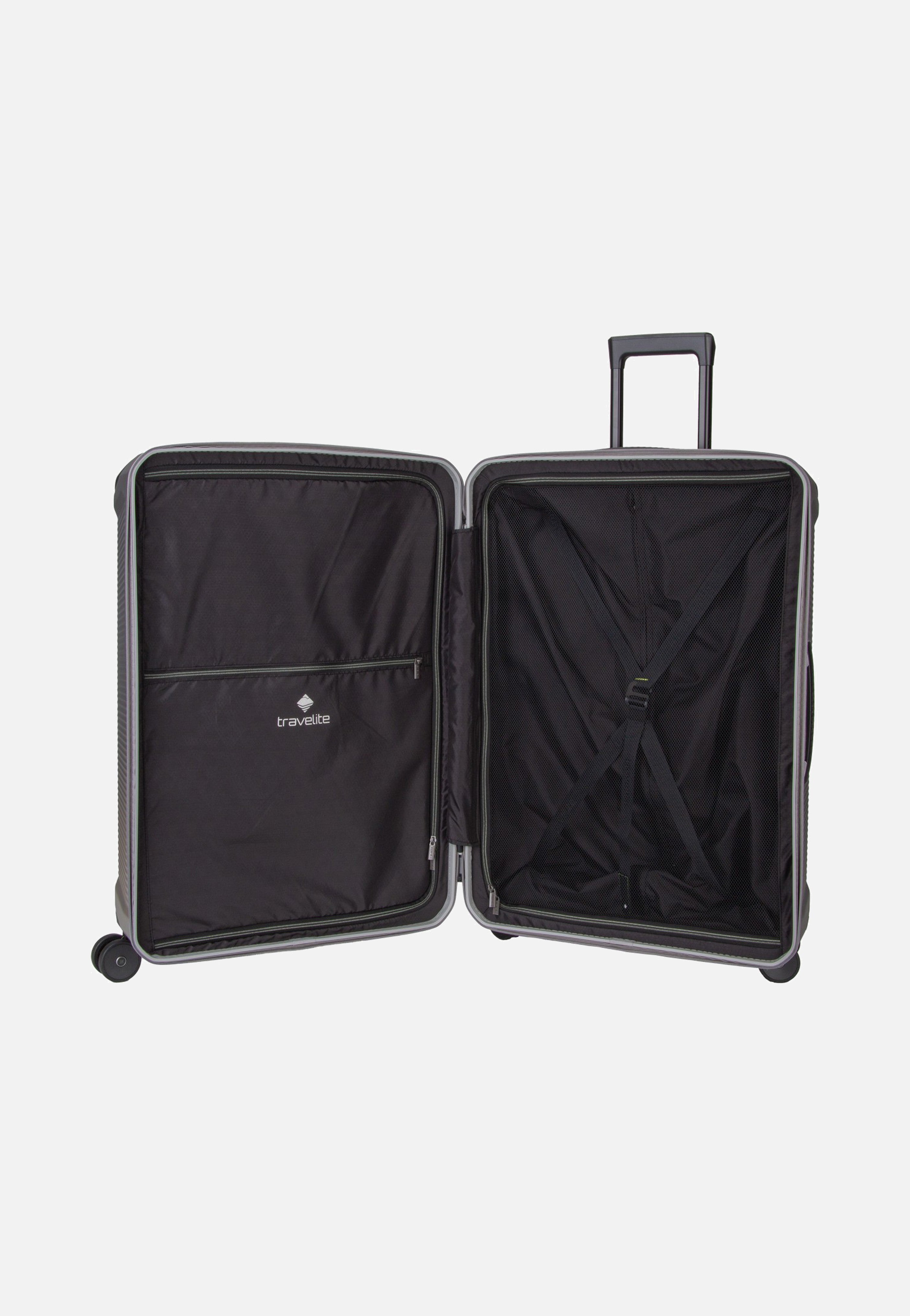 travelite Millennium Trolley 4W L Silver Suitcase