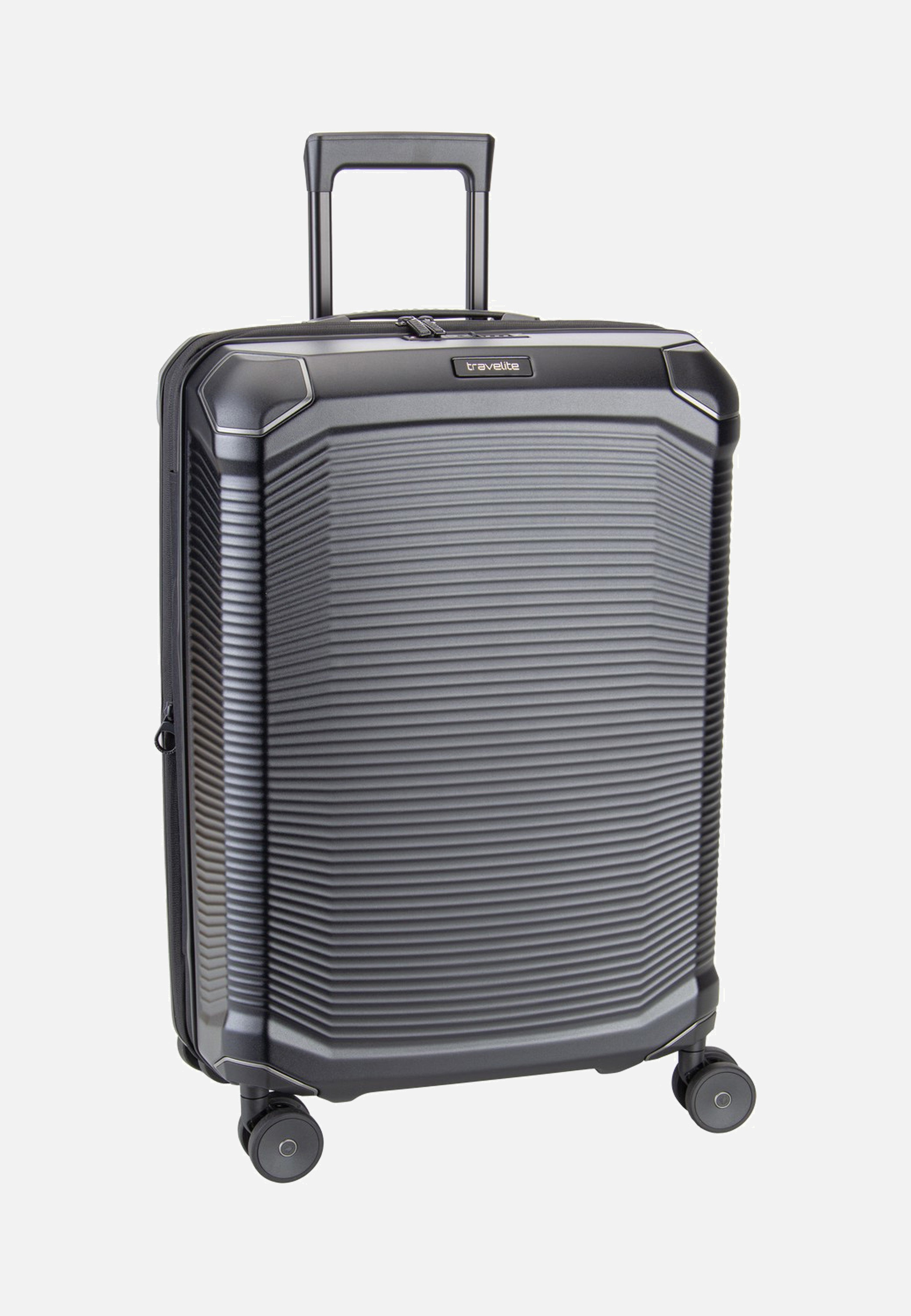 travelite Millennium Trolley 4W M Exp. Black Suitcase