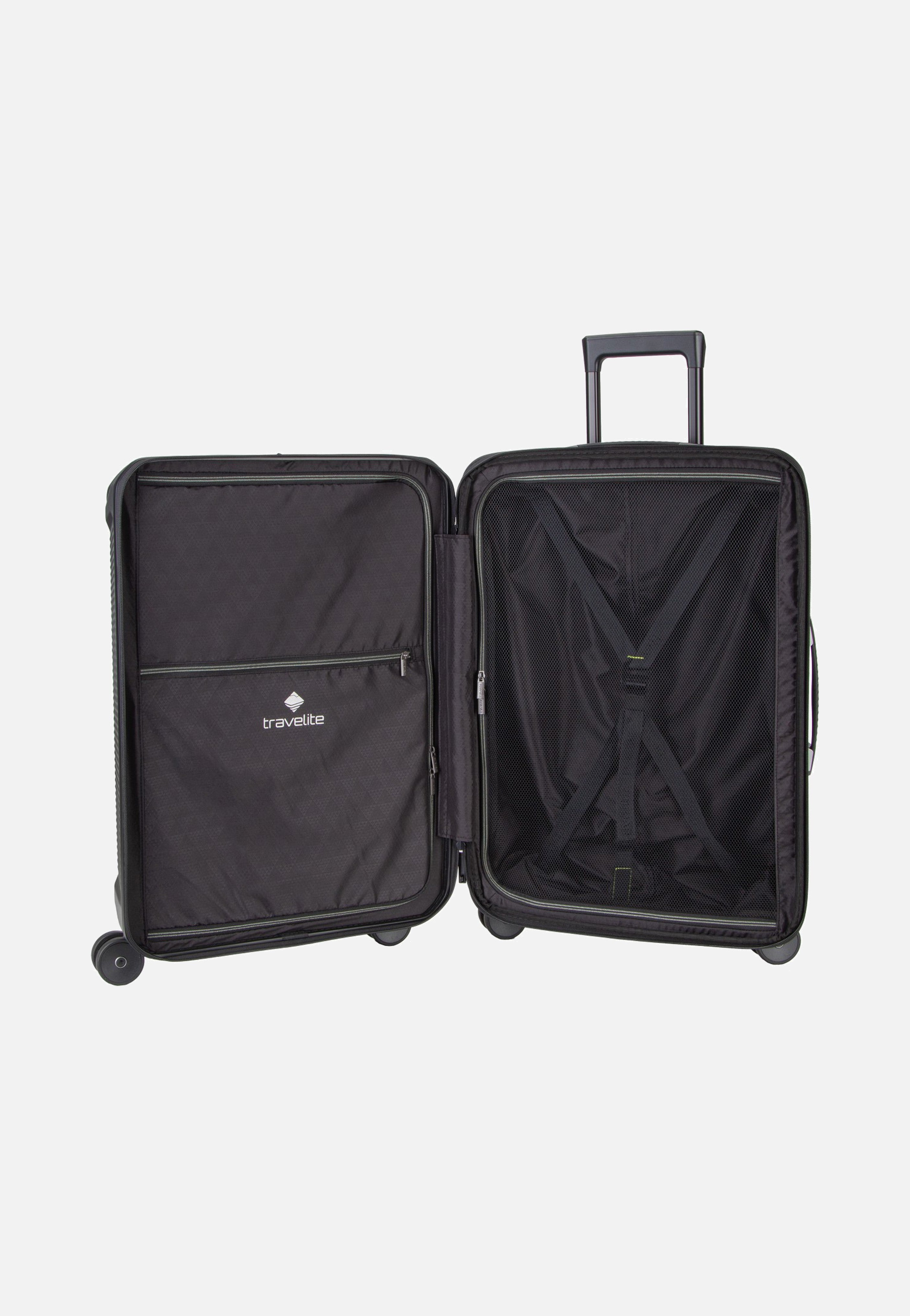 travelite Millennium Trolley 4W M Exp. Black Suitcase