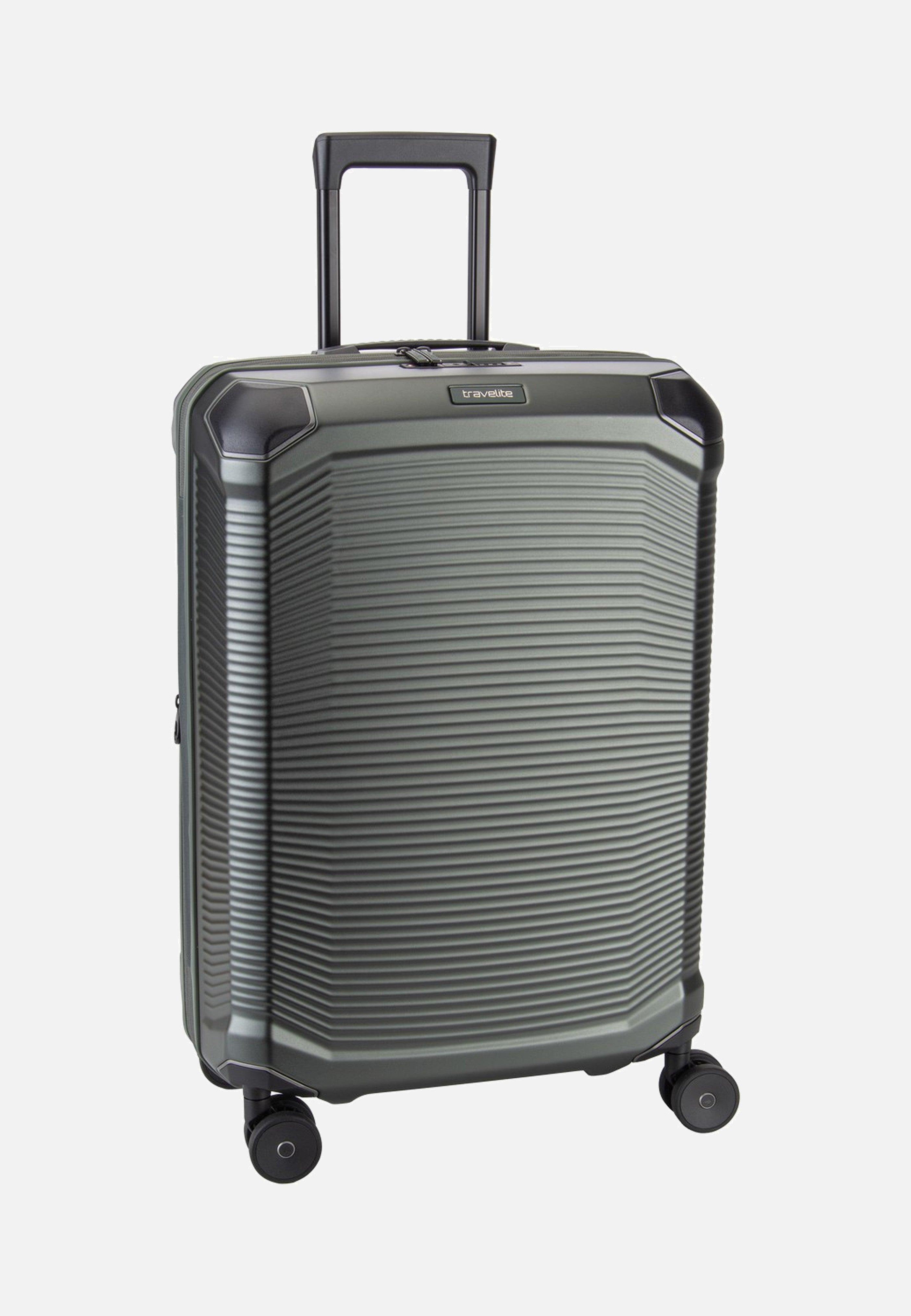travelite Millennium Trolley 4W M Exp. Pine Green Suitcase