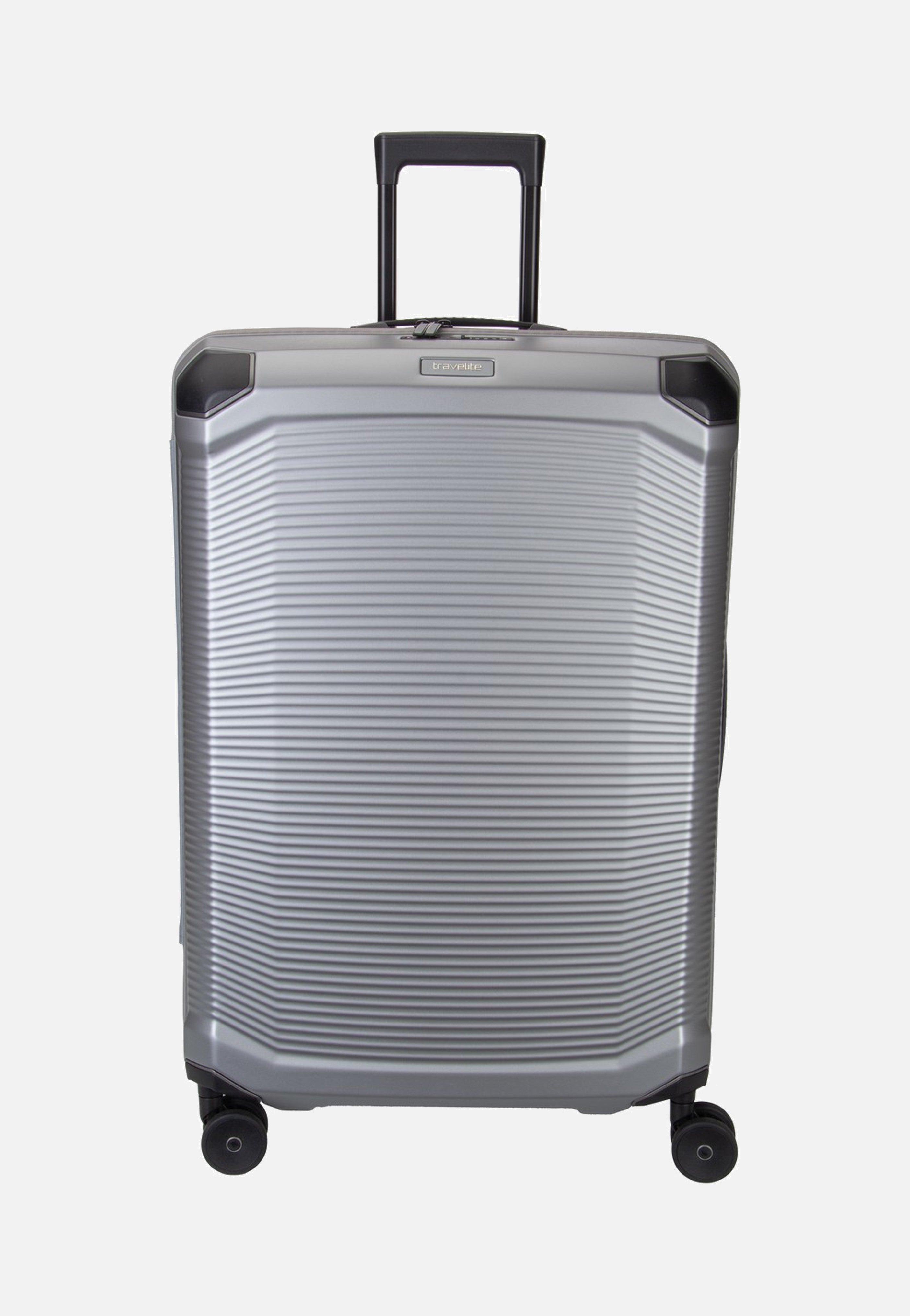 travelite Millennium Trolley 4W L Silver Koffer