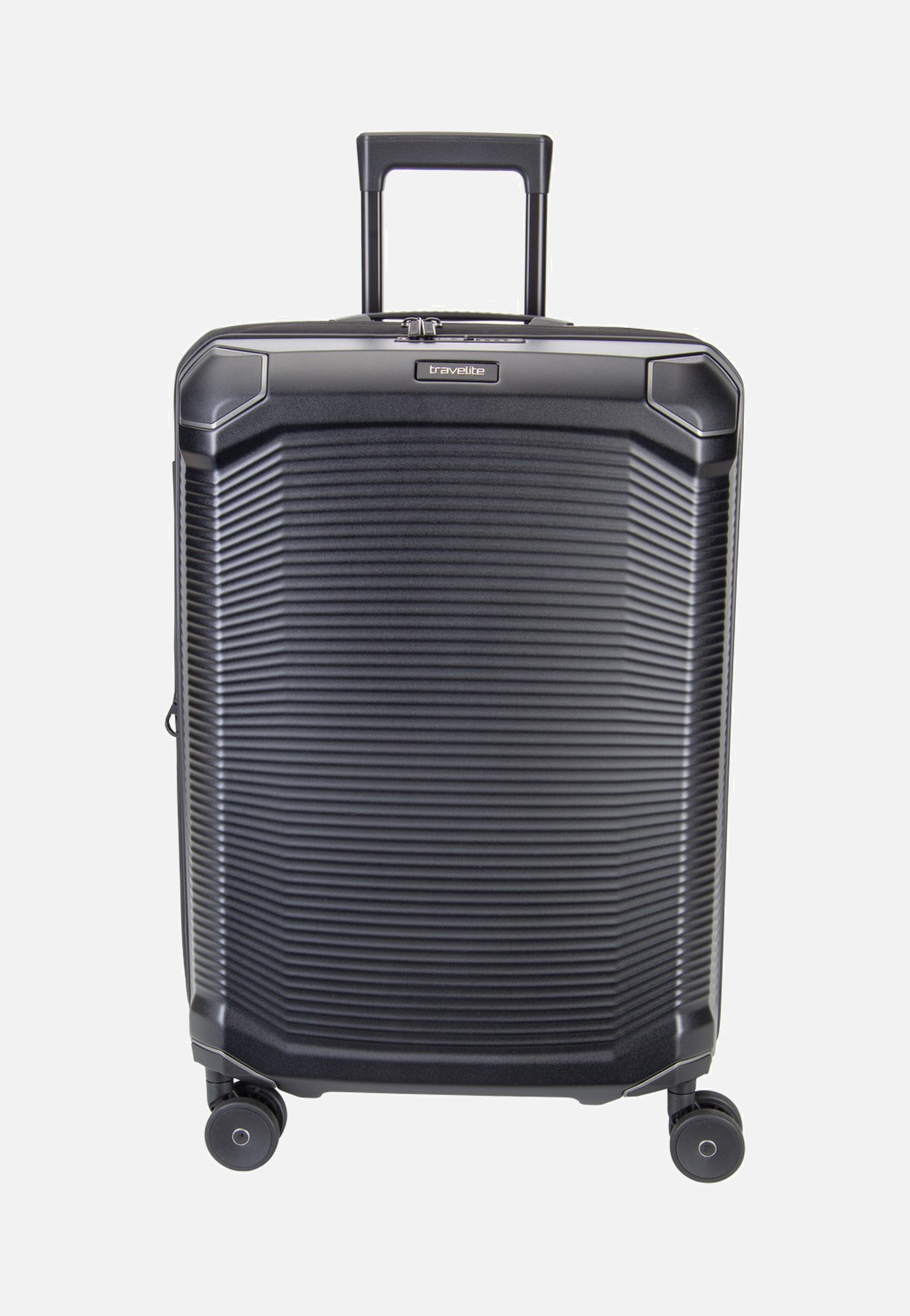 travelite Millennium Trolley 4W M Exp. Black Koffer