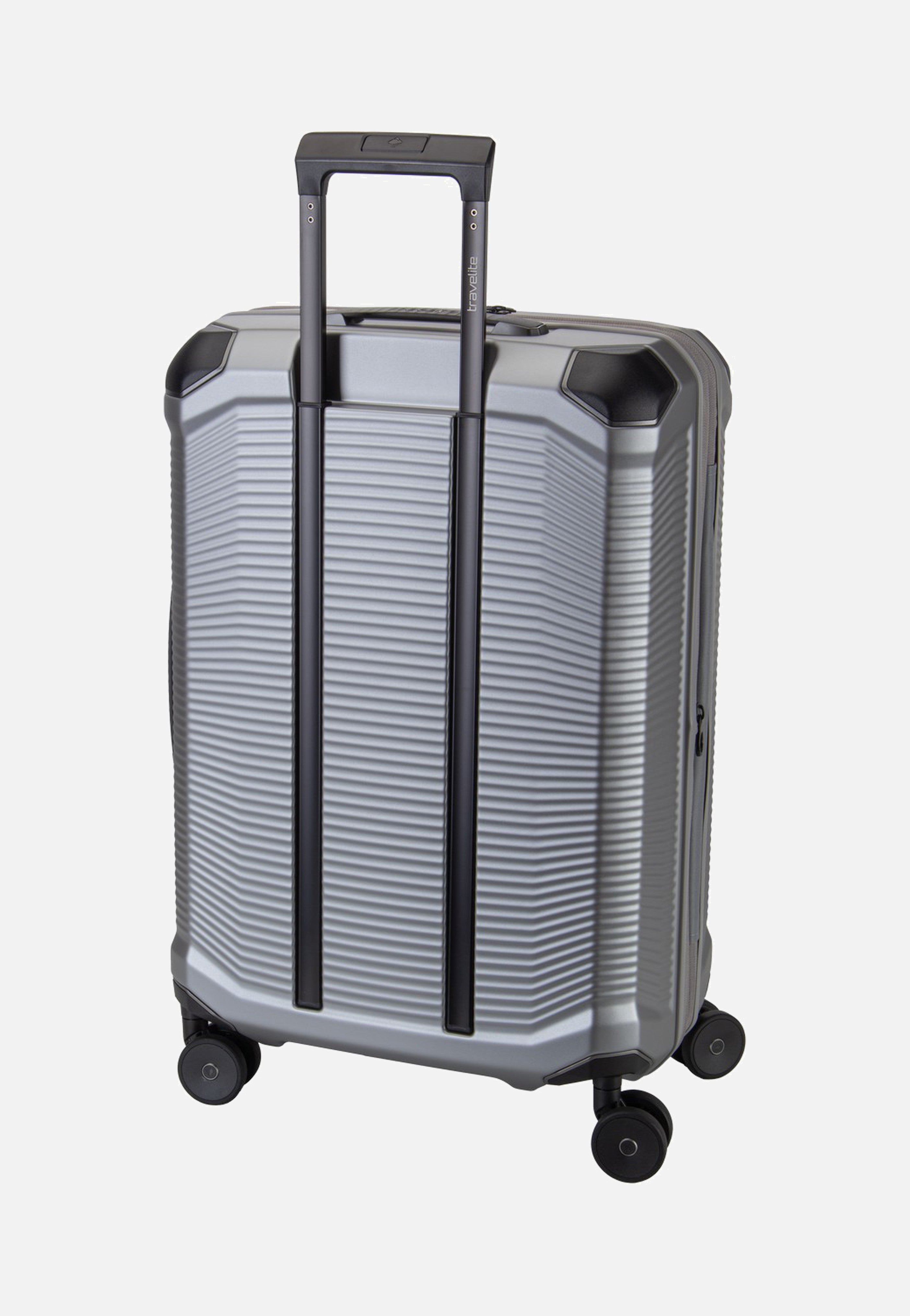 travelite Millennium Trolley 4W M Exp. Silver Koffer