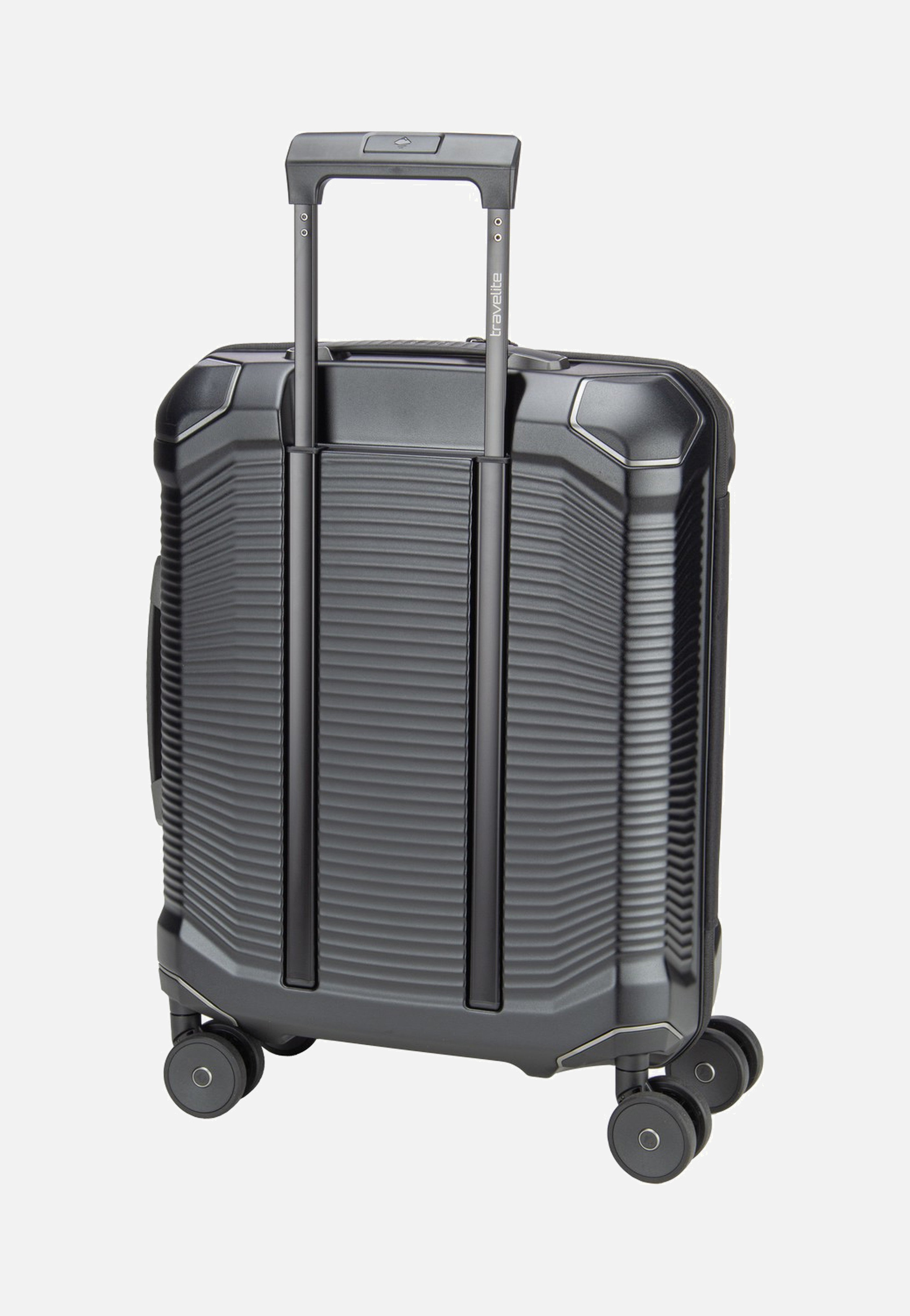 travelite Millennium Trolley 4W S Front Pocket Black Koffer