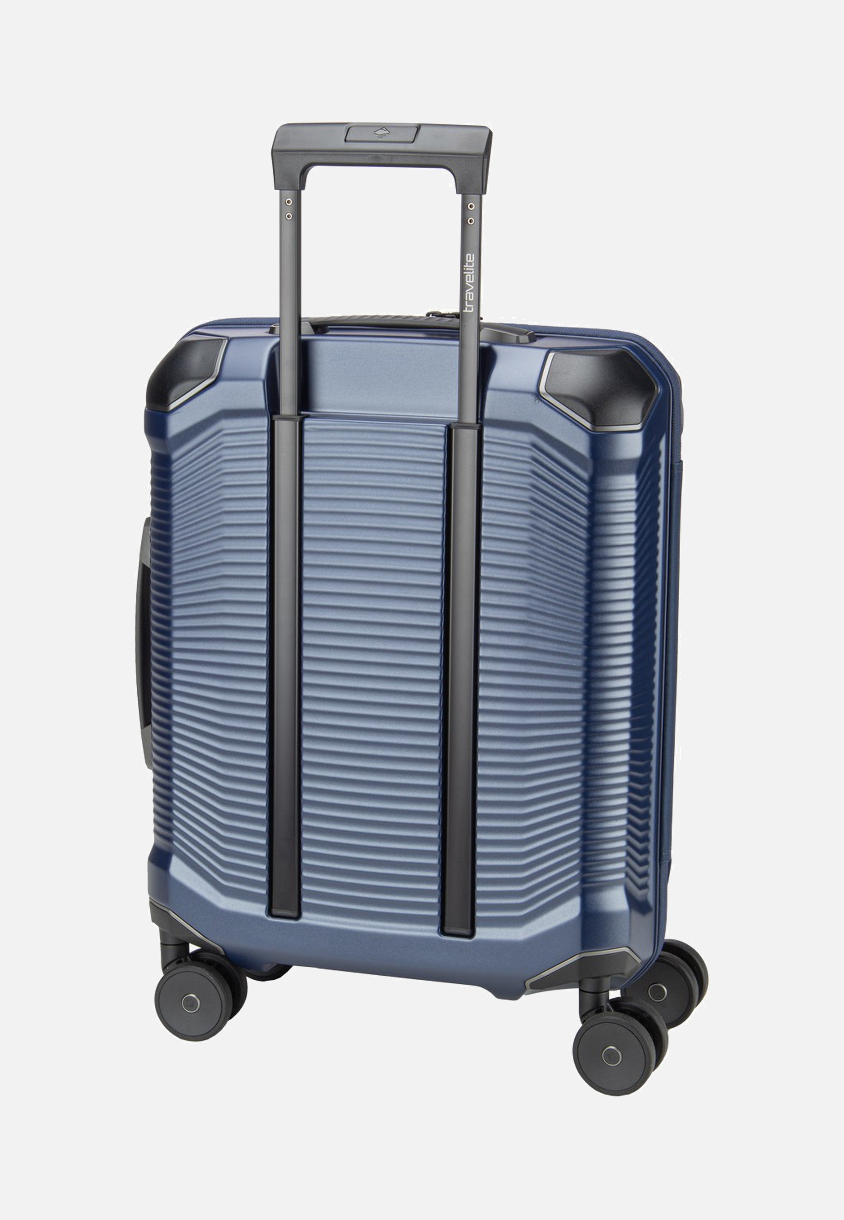 travelite Millennium Trolley 4W S Front Pocket Navy Koffer