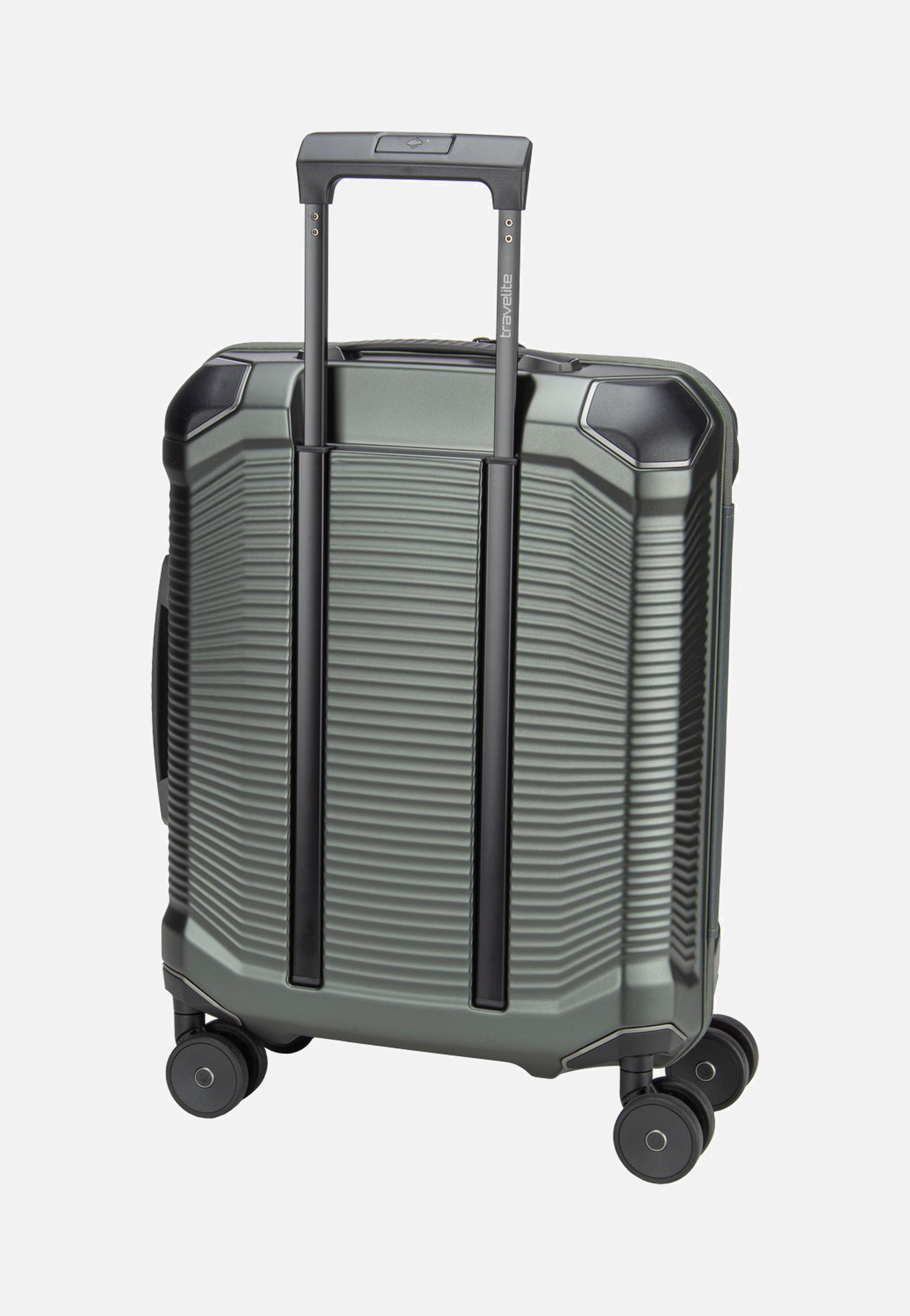 travelite Millennium Trolley 4W S Front Pocket Pine Green Koffer