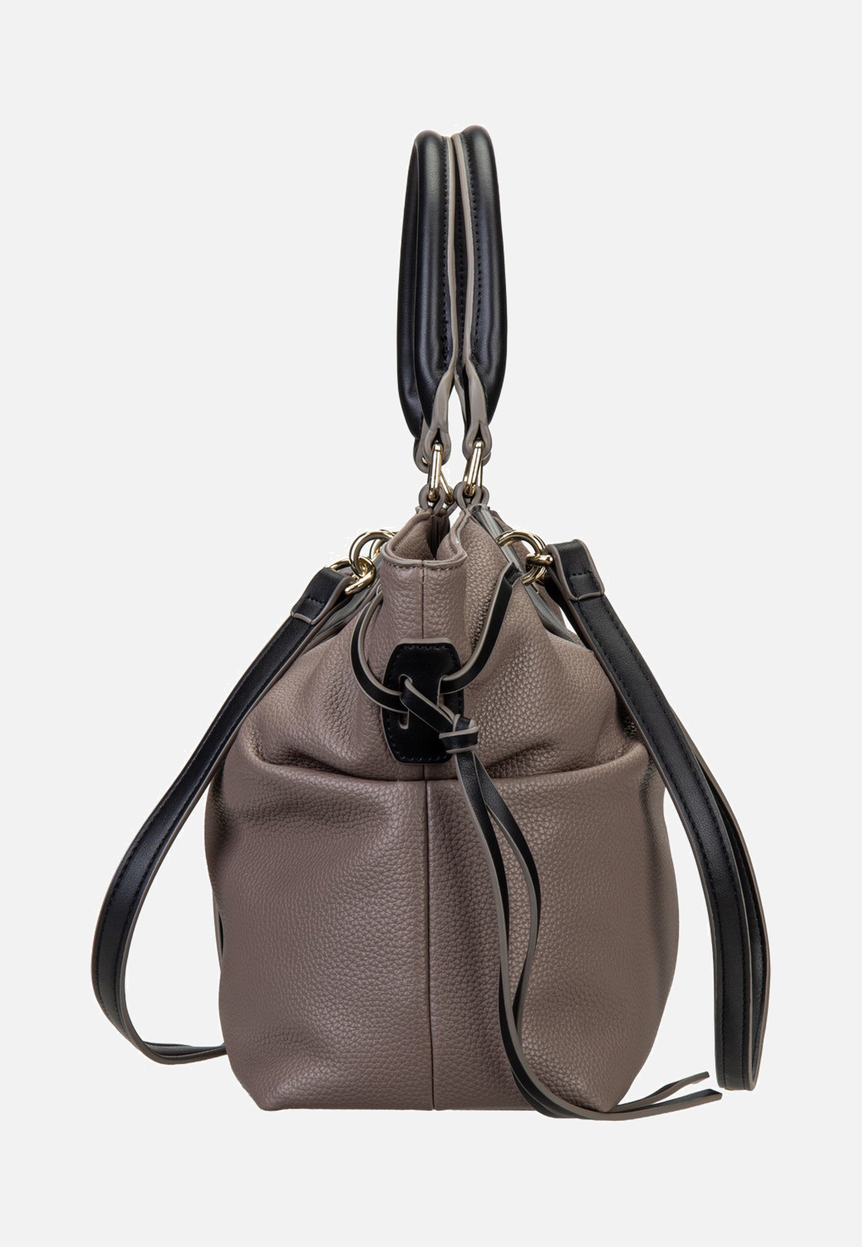 Valentino Fiamma Re 5Y04 Taupe/Nero Tote Bag