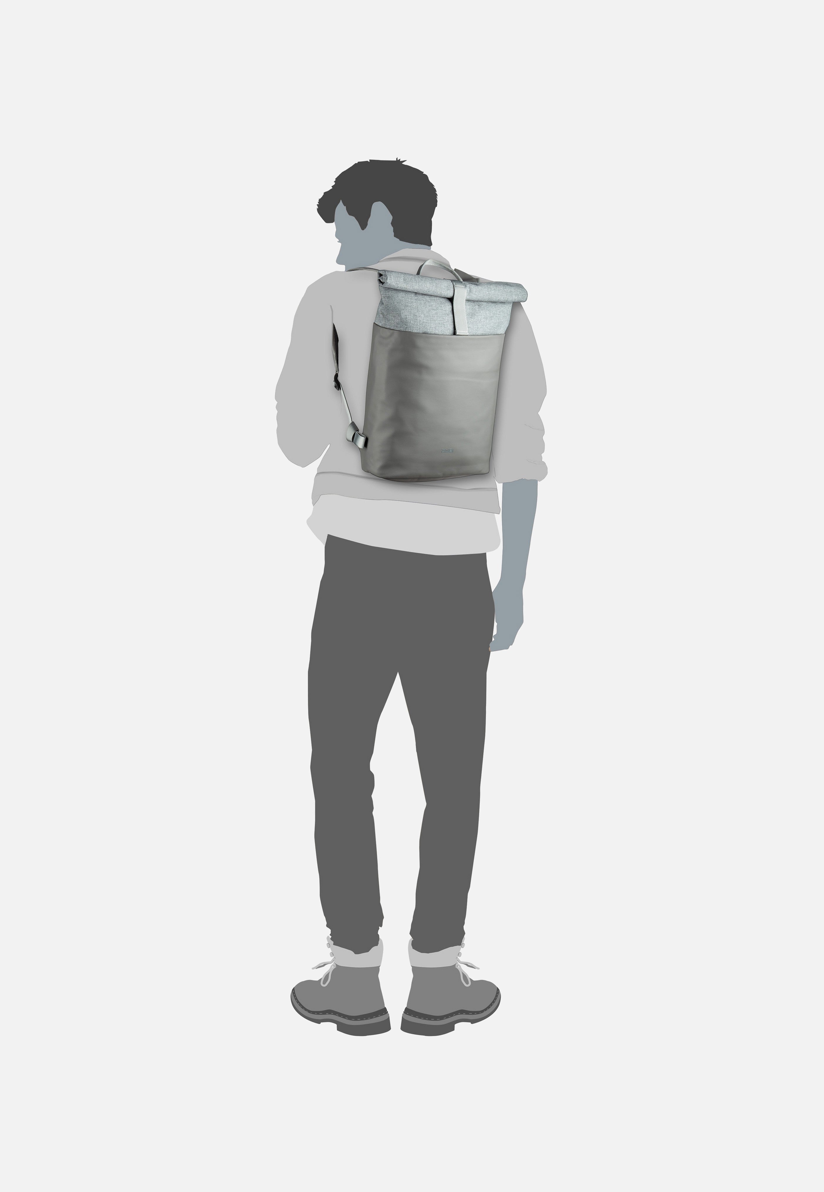 zwei Kim KIR250 Stone Rolltop Rucksack
