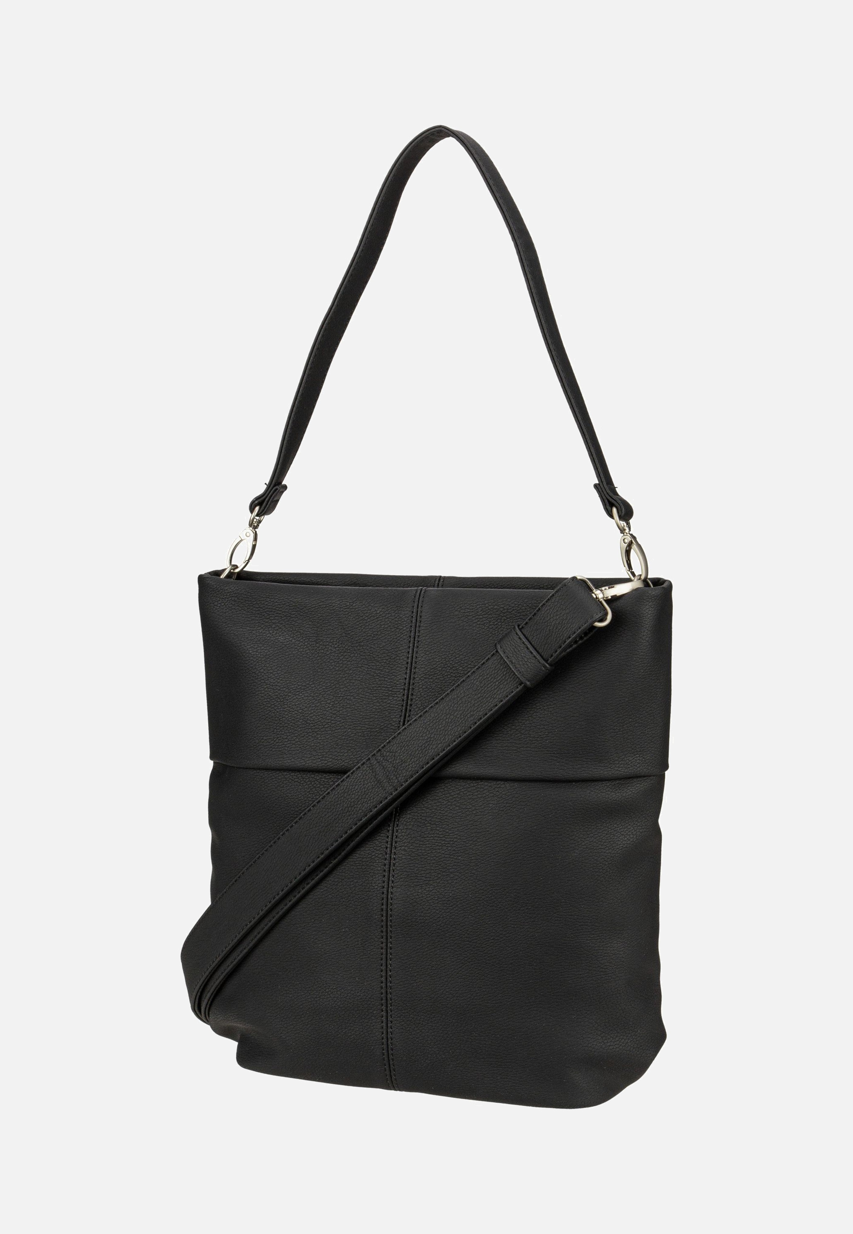zwei - Mademoiselle M12 Nubuk/Black - Hobo Bag | Women-Image