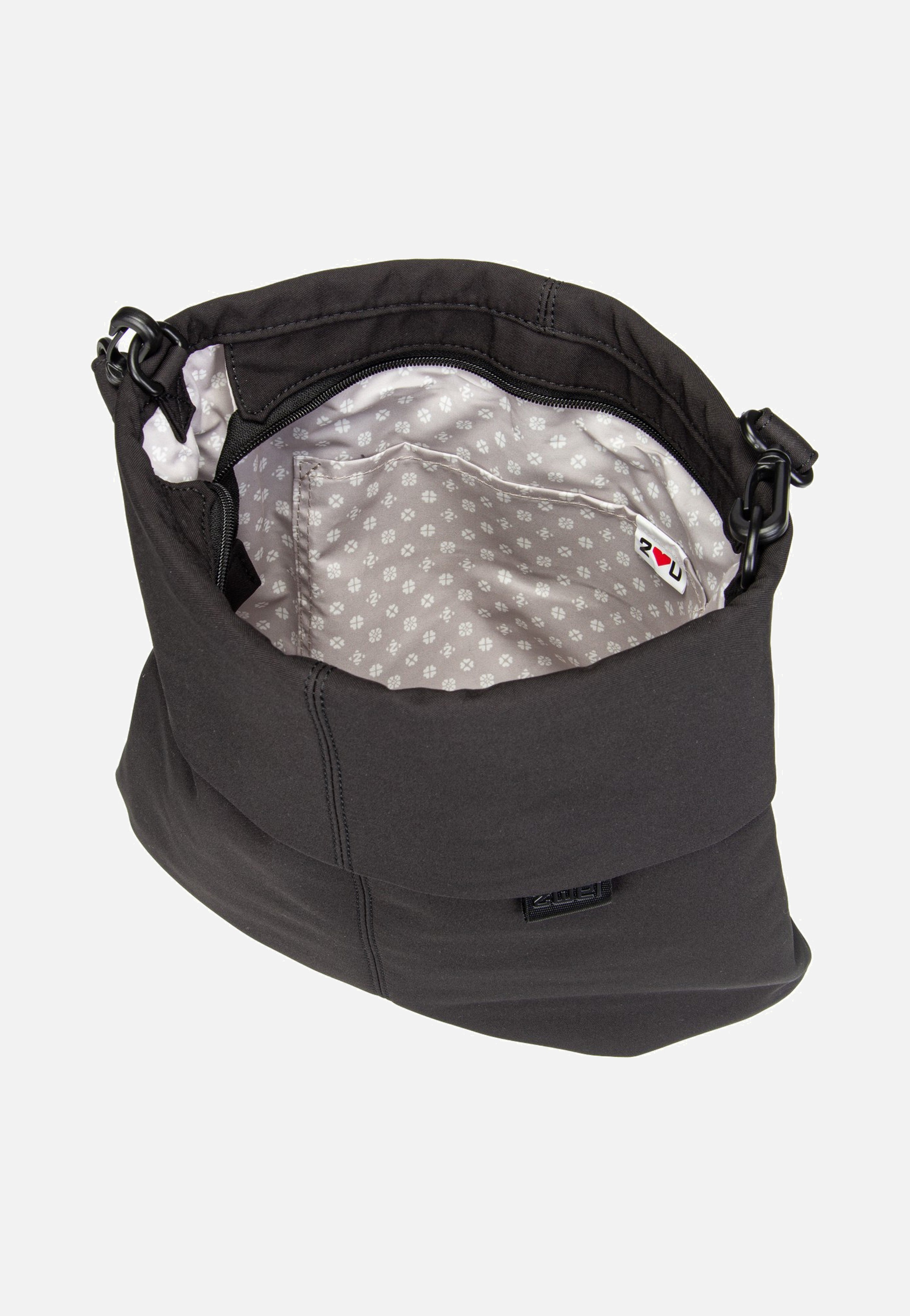 zwei Mademoiselle.Tex MTX12 Black Hobo Bag