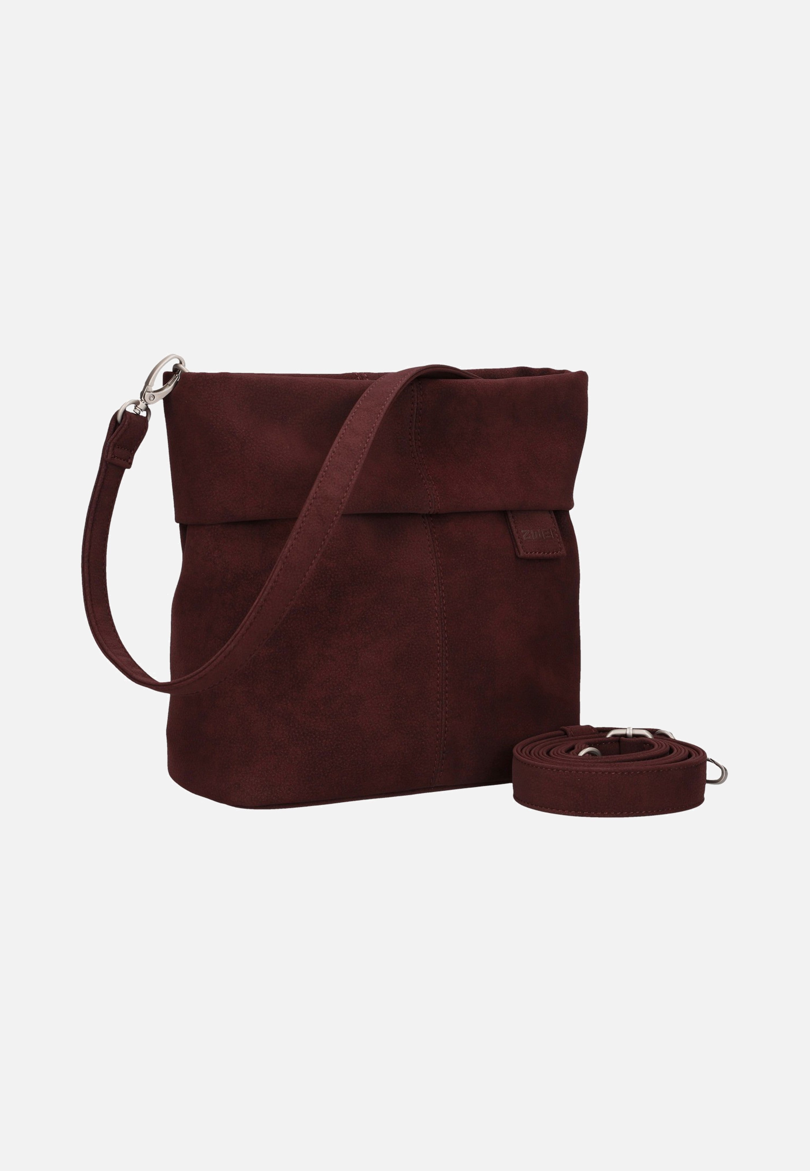 zwei Mademoiselle M8 Nubuk/Bordeaux Pouch Bag