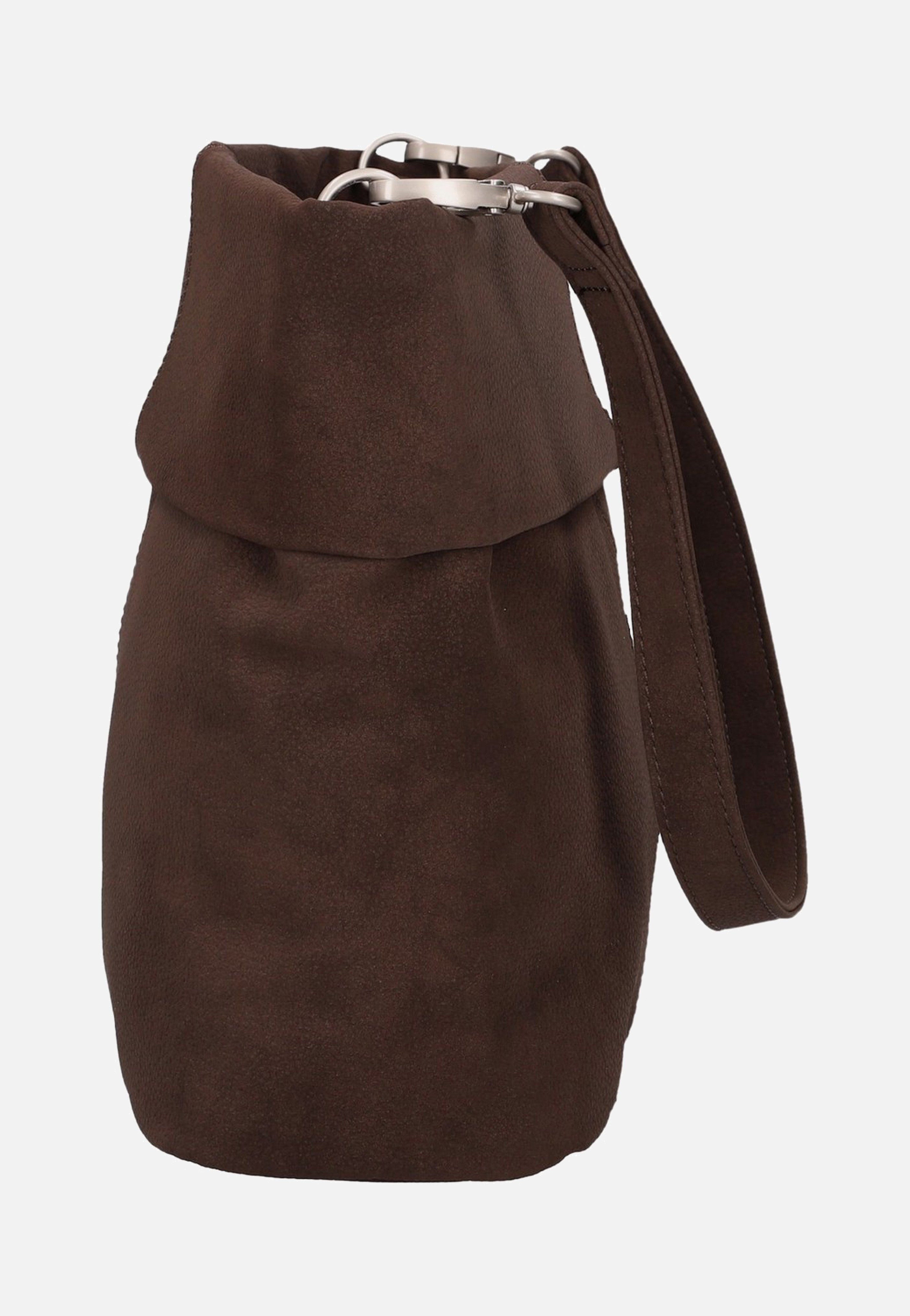 zwei Mademoiselle M8 Nubuk/Espresso Beuteltasche