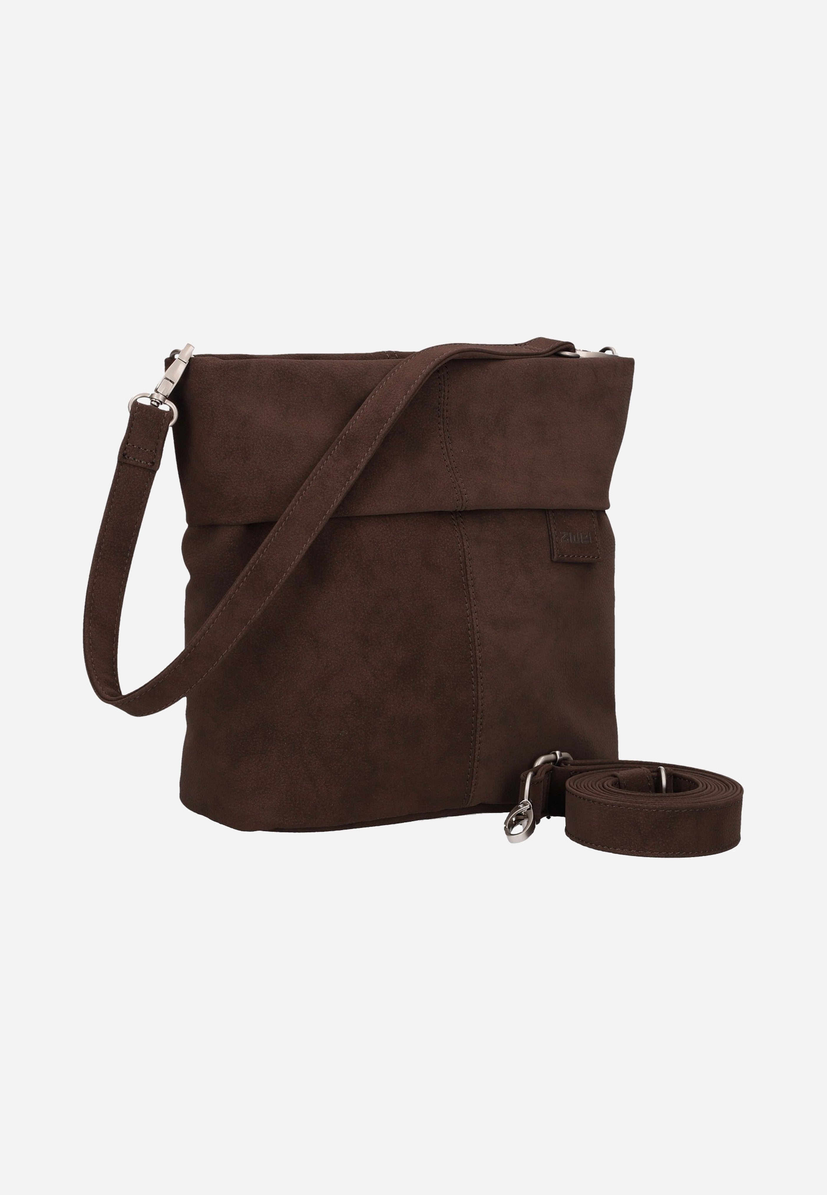 zwei Mademoiselle M8 Nubuk/Espresso Beuteltasche