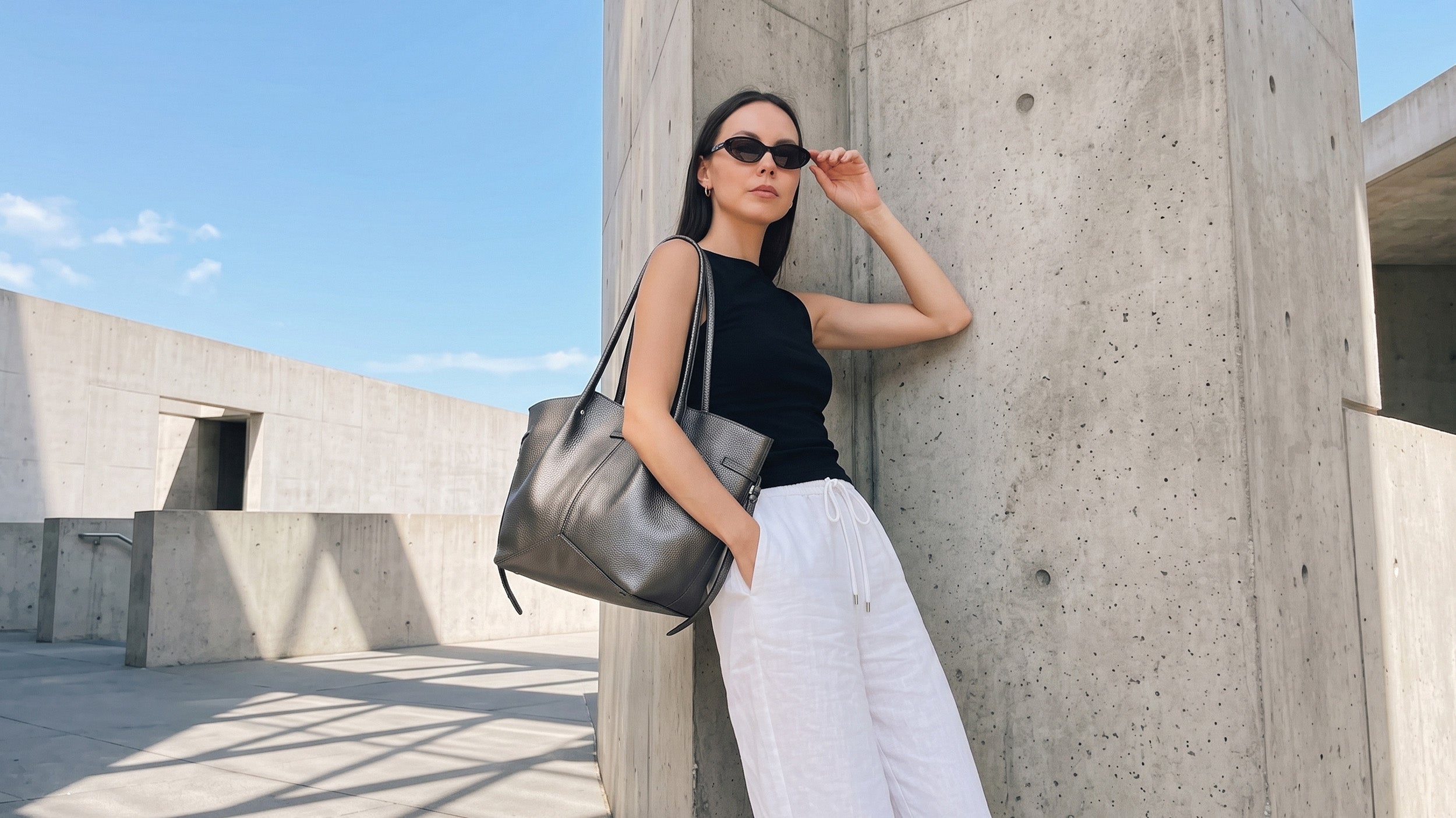 Model Image Karl Lagerfeld Tote Gunmetal