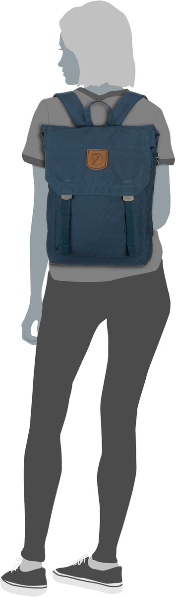 Fjällräven Foldsack No.1 Black Rucksack – Silhouettenansicht