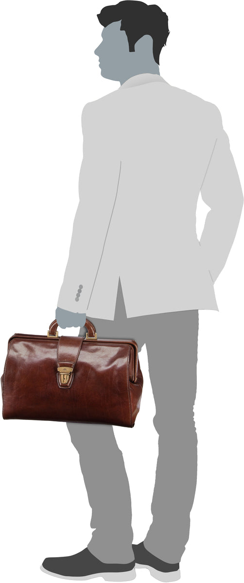 The Bridge Story Uomo Braun Bowling Bag – Silhouettenansicht