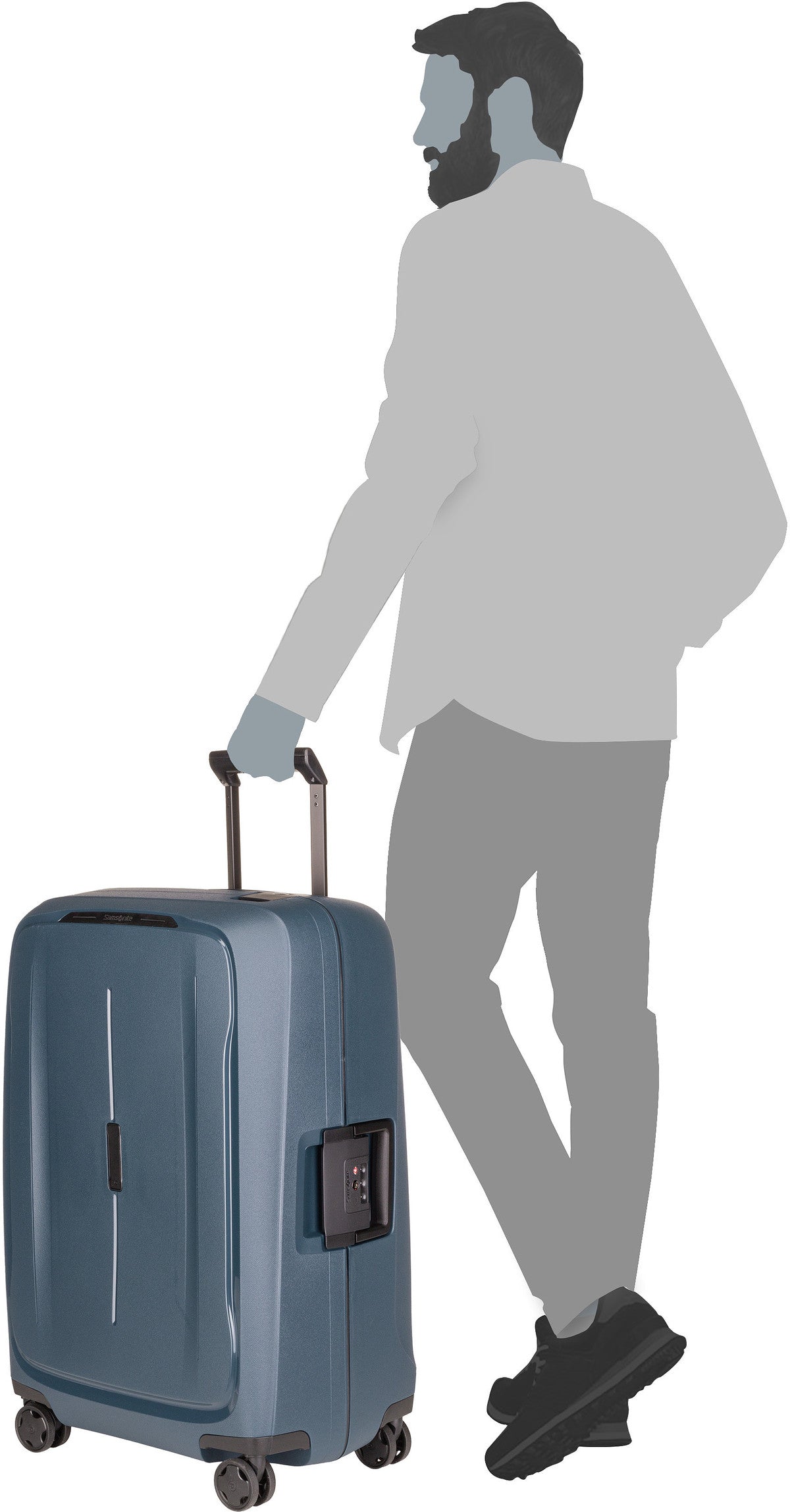 Samsonite Essens Spinner 69 Graphite Koffer – Silhouettenansicht