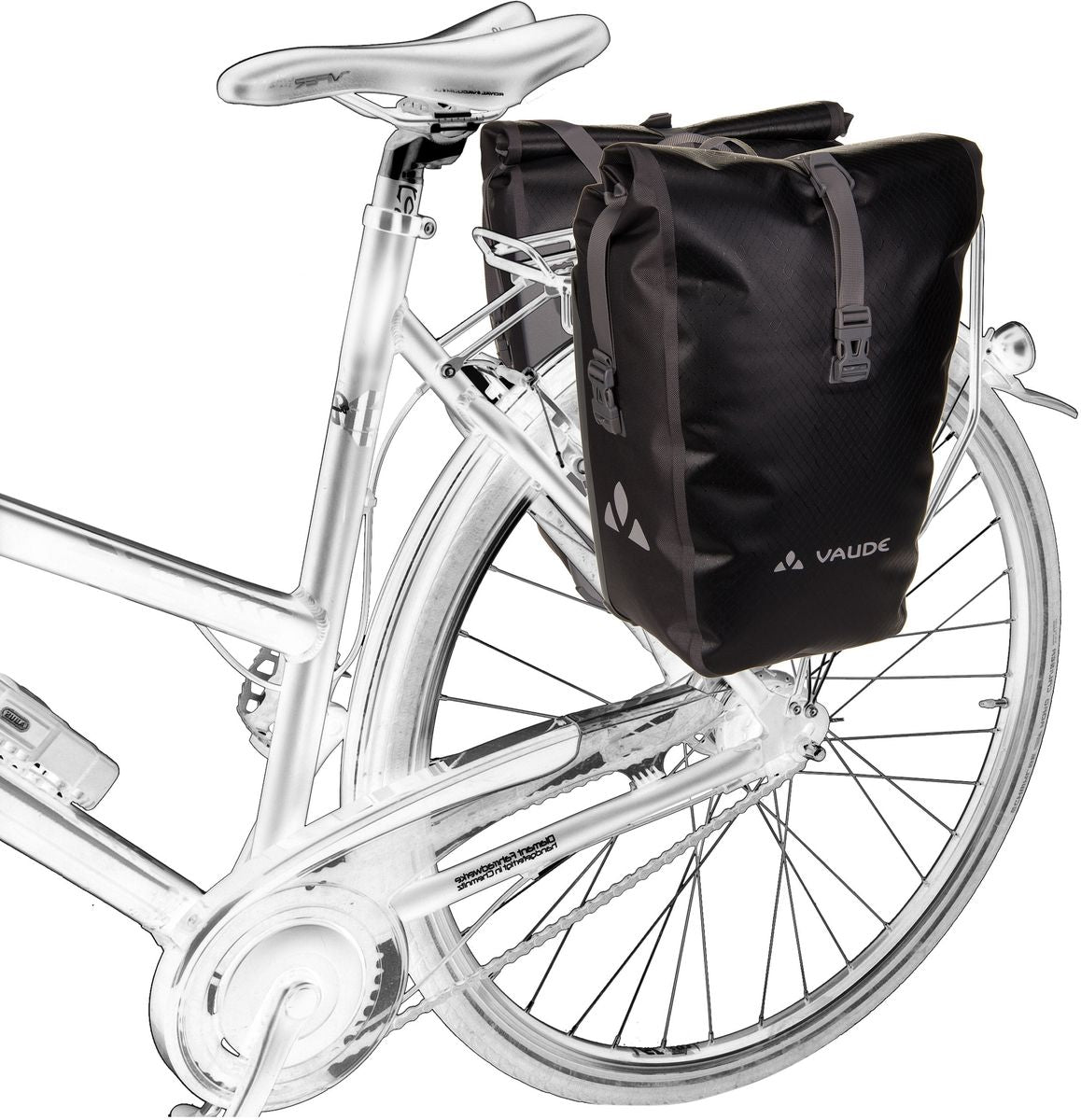 Vaude Aqua Back Blue Fahrradtasche – Silhouettenansicht
