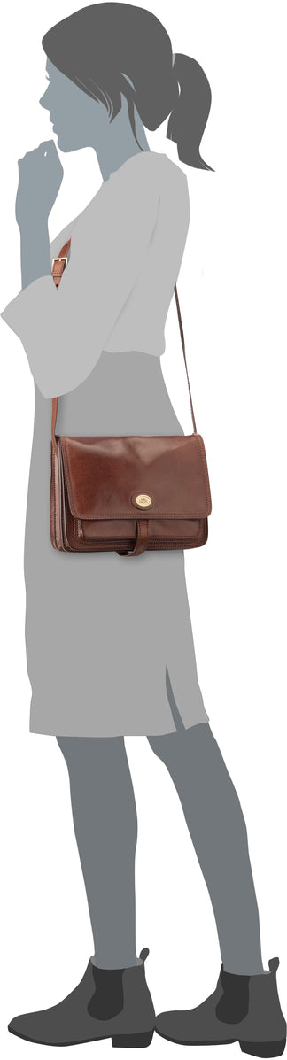The Bridge Story Donna 4182 Marrone Crossbody Bag – Silhouettenansicht